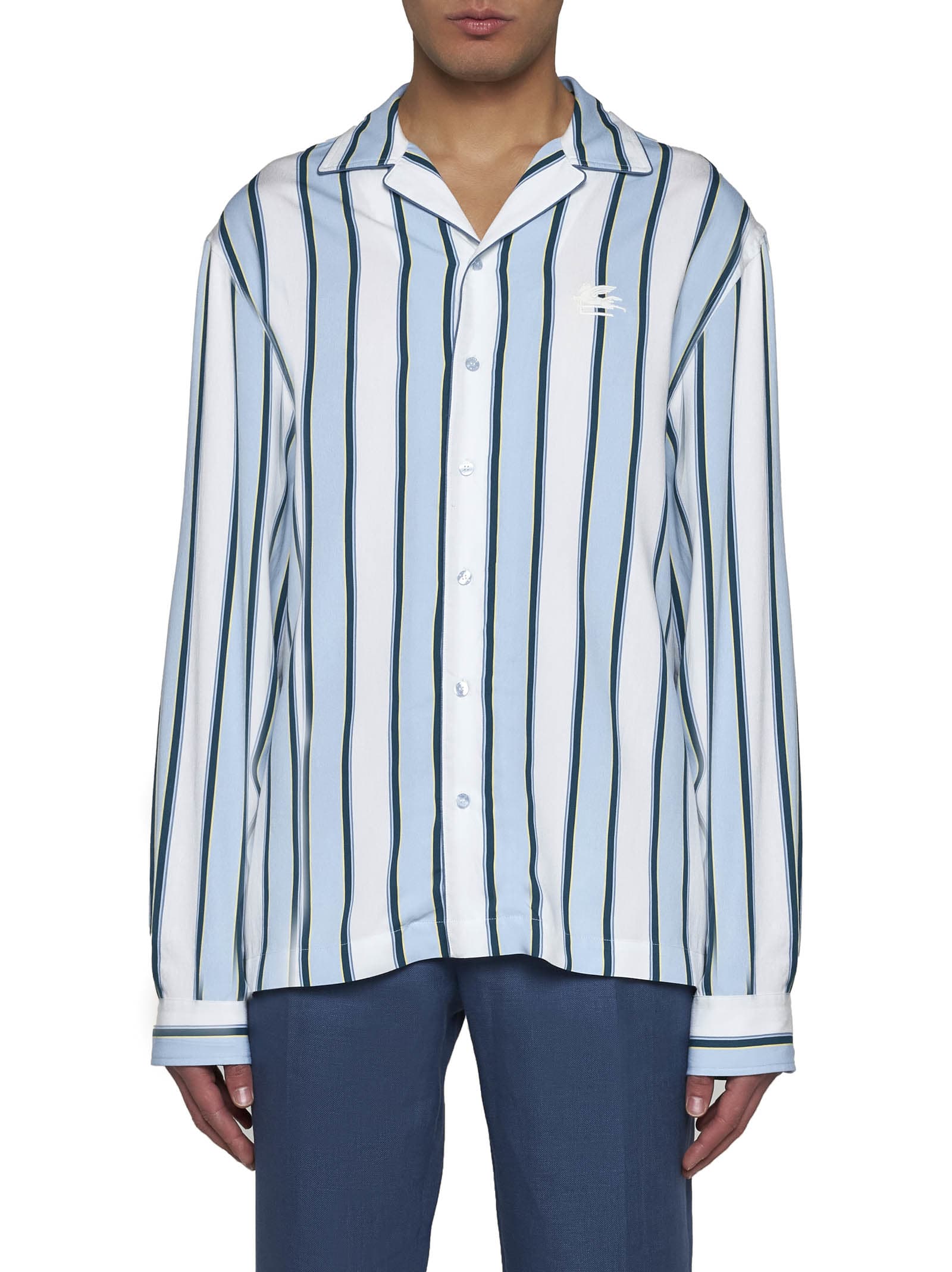 Shop Etro Shirt In Rigato