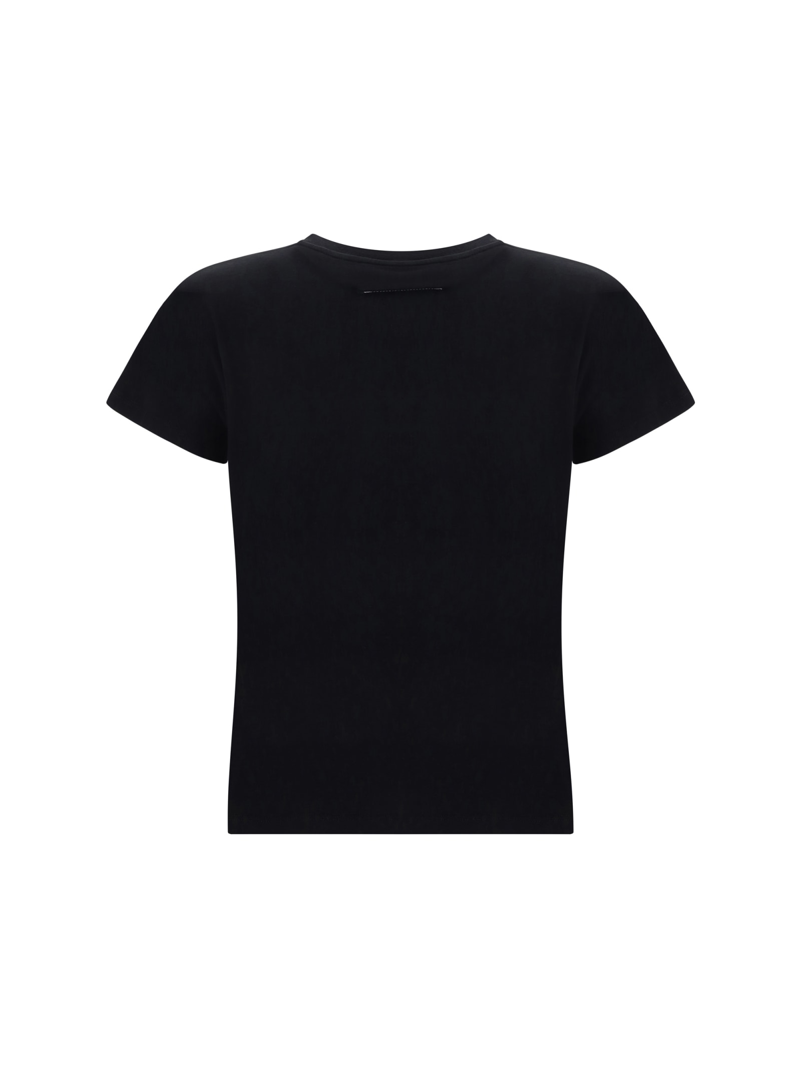 Mm6 Maison Margiela Mm6 By Maison Margiela Numeric Cotton Jersey T-shirt In Black