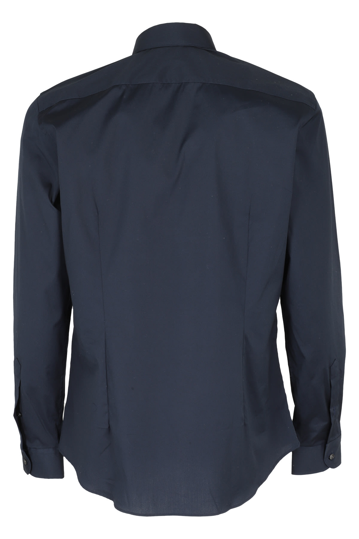 Shop Fay Collo Francese Stretch In Blu Navy