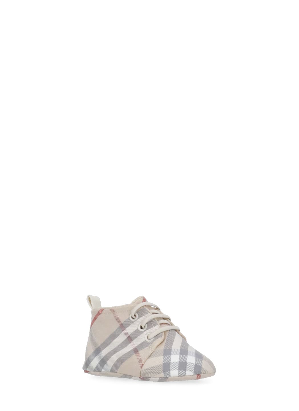 Burberry Beige Sneakers For Babykids With Vintage Check In Multi