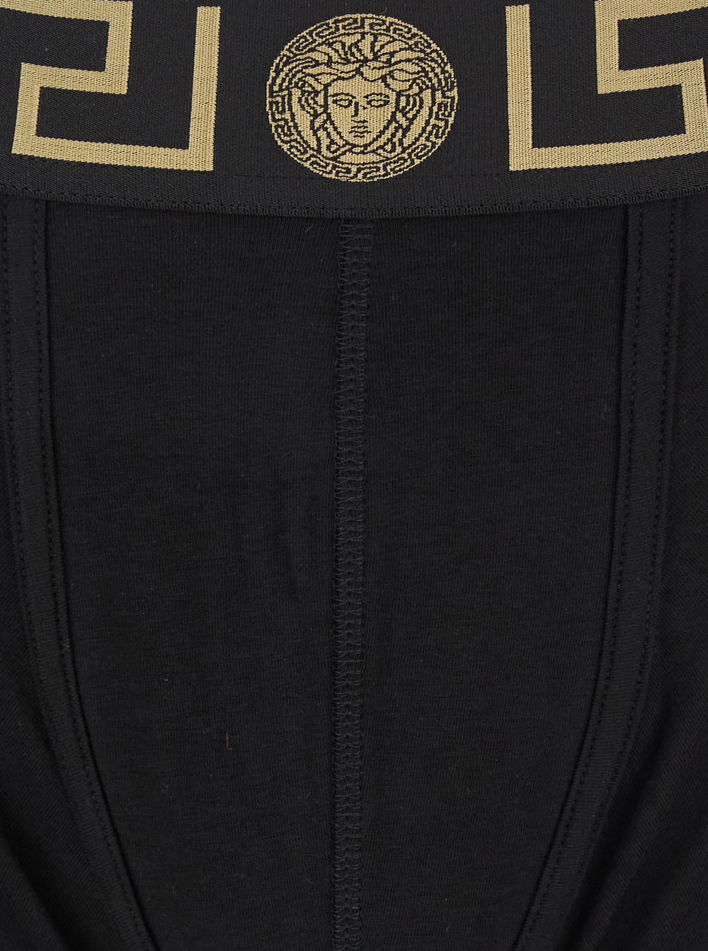 Versace Black Briefs With Elastic Waist With Medusa Print In Cotton Stretch Man In Black