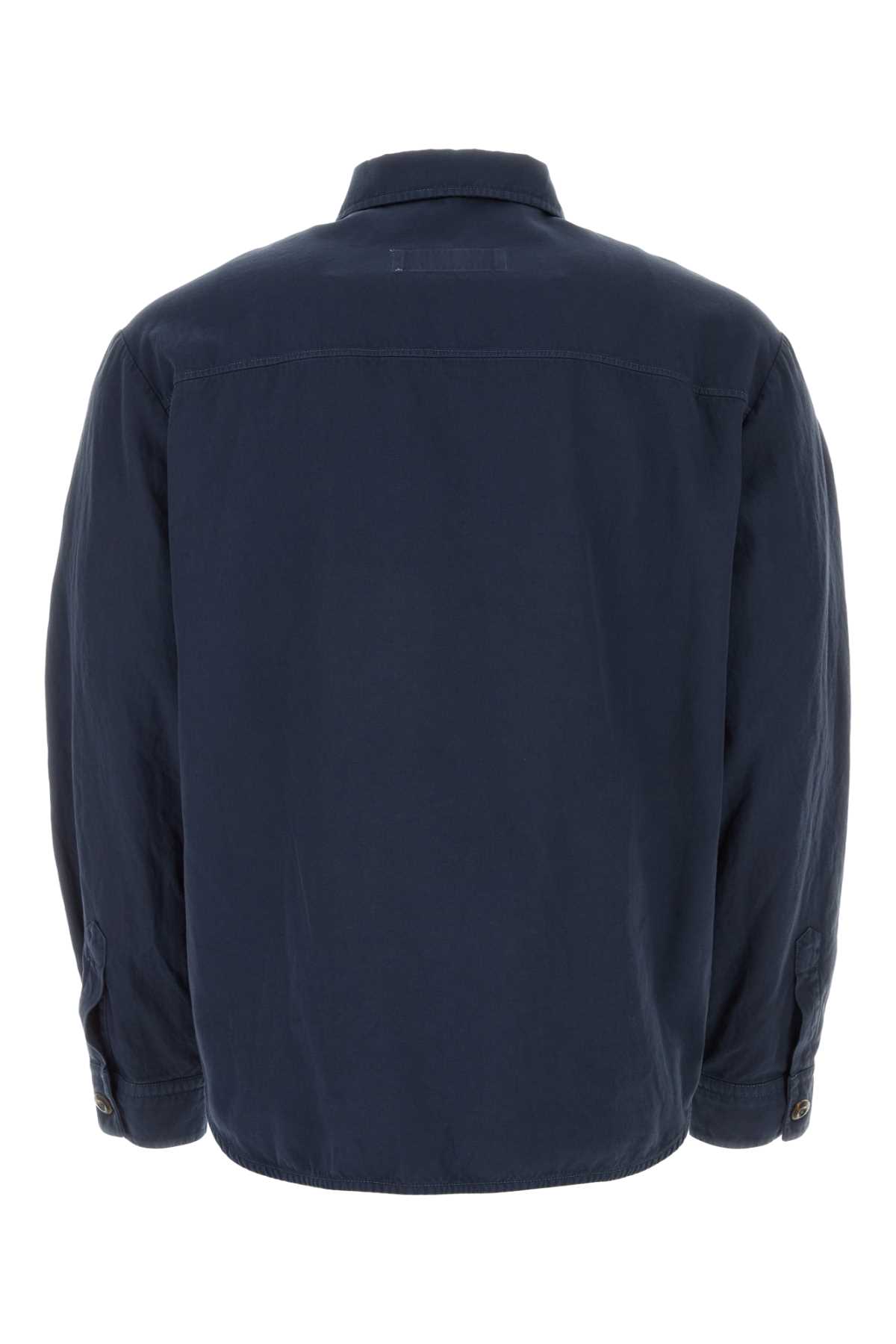 Fay Navy Blue Cotton Blend Shirt In U809