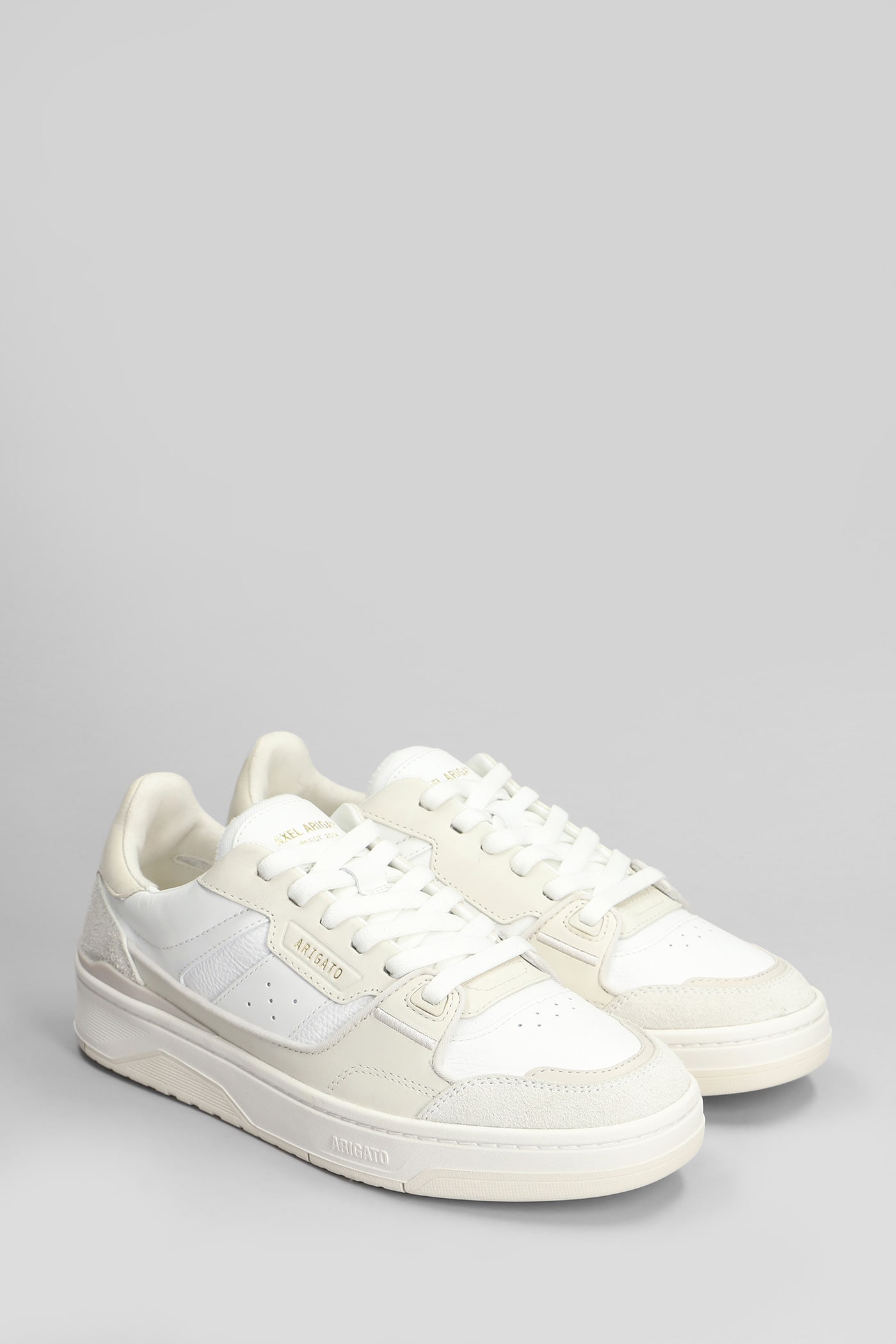 Axel Arigato Chunky Sole Sneakers With Smooth And Textured Upper In White