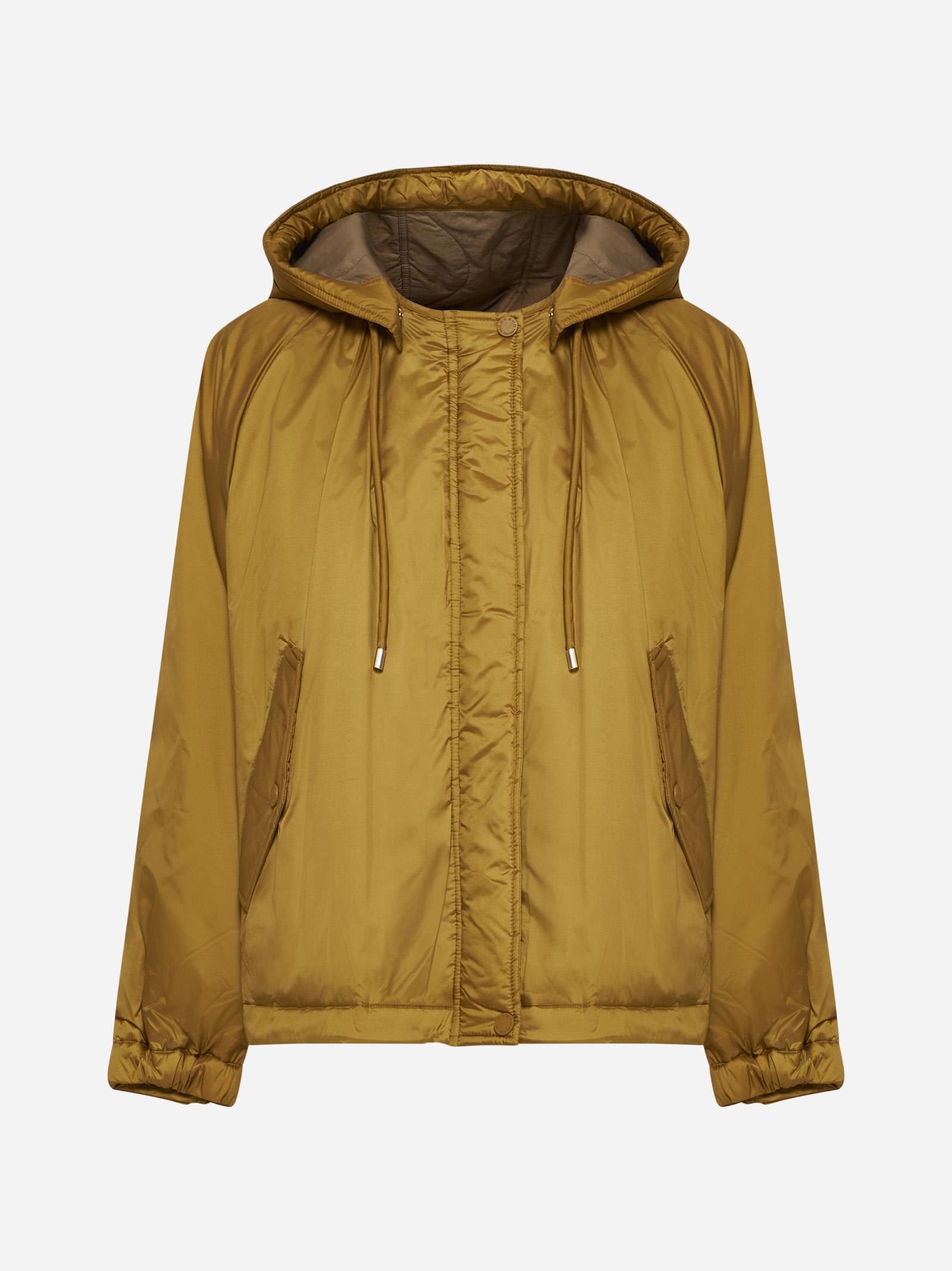 Shop Weekend Max Mara Arles Reversible Nylon Jacket In Senape