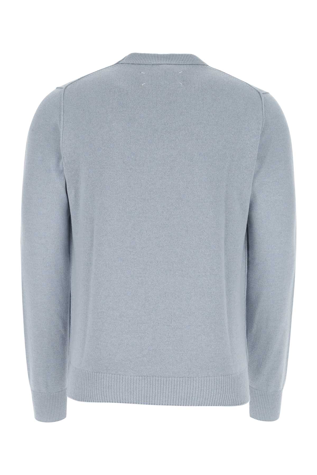 Shop Maison Margiela Pastel Light-blue Cashmere Sweater In 488