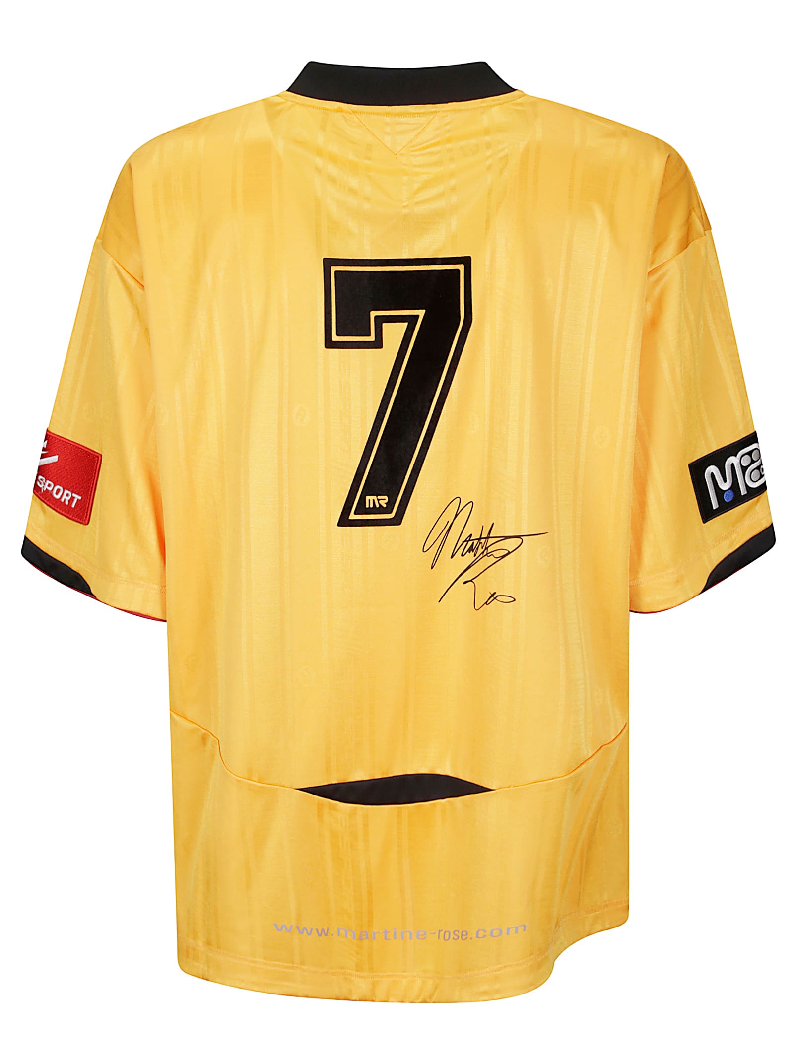 Martine Rose Yellow Printed Rugby T-shirt In Gold