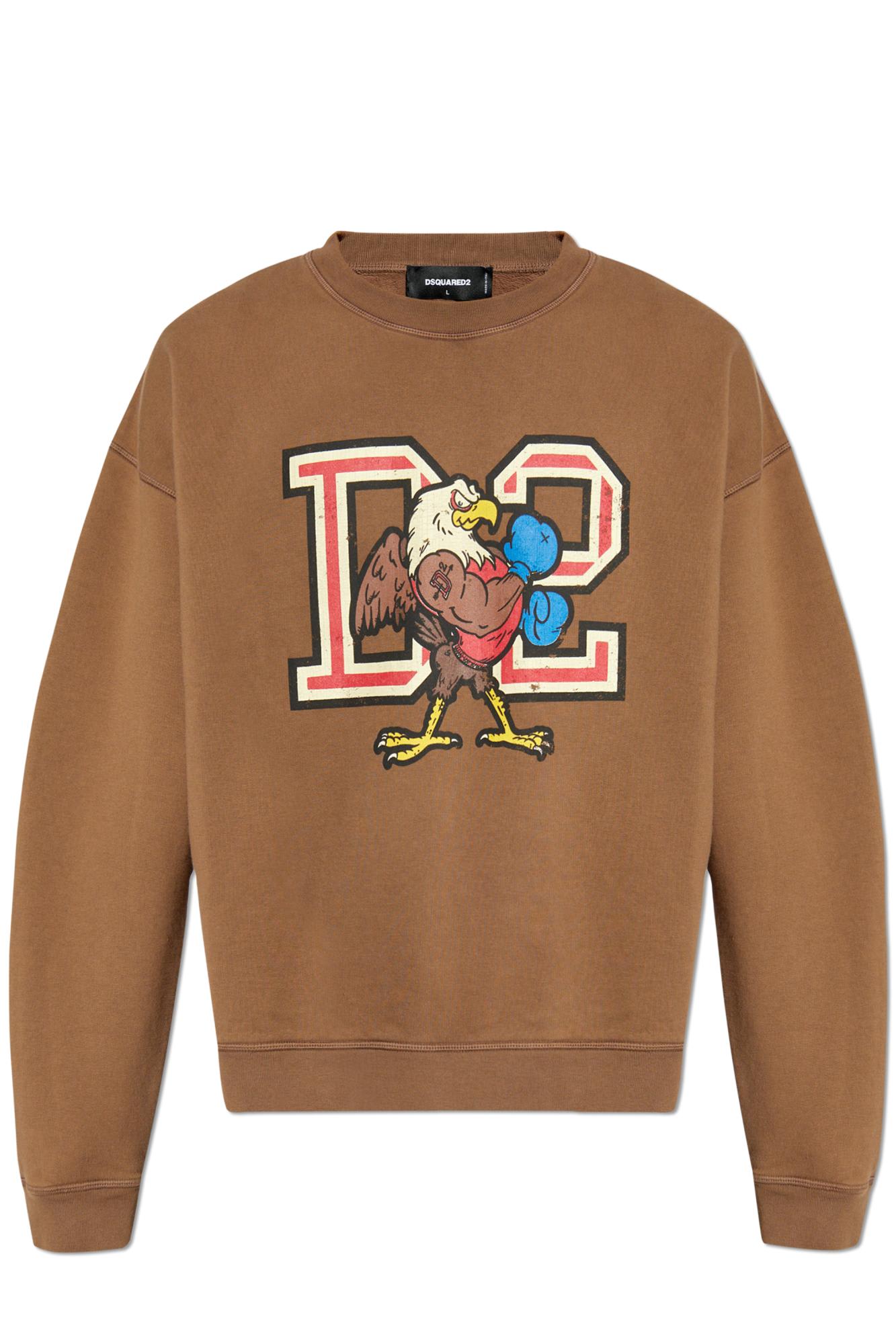 Shop Dsquared2 Sweatshirt With Print In Brown