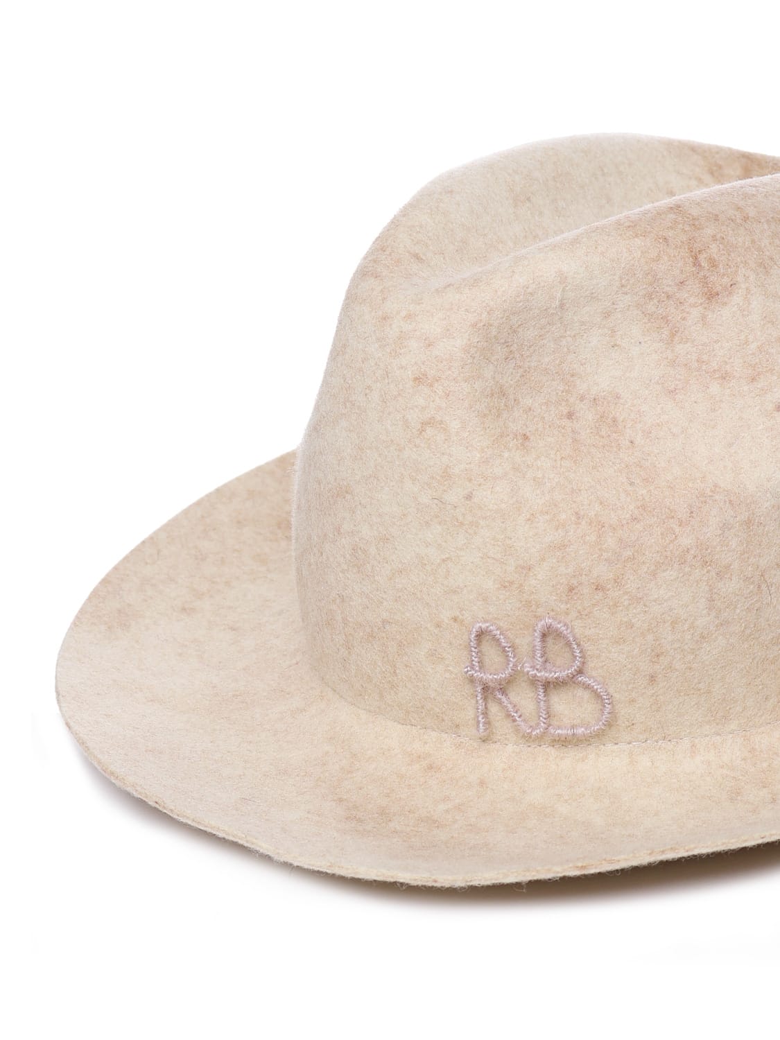 Shop Ruslan Baginskiy Fedora Hat Embellished With Monogram In Beige