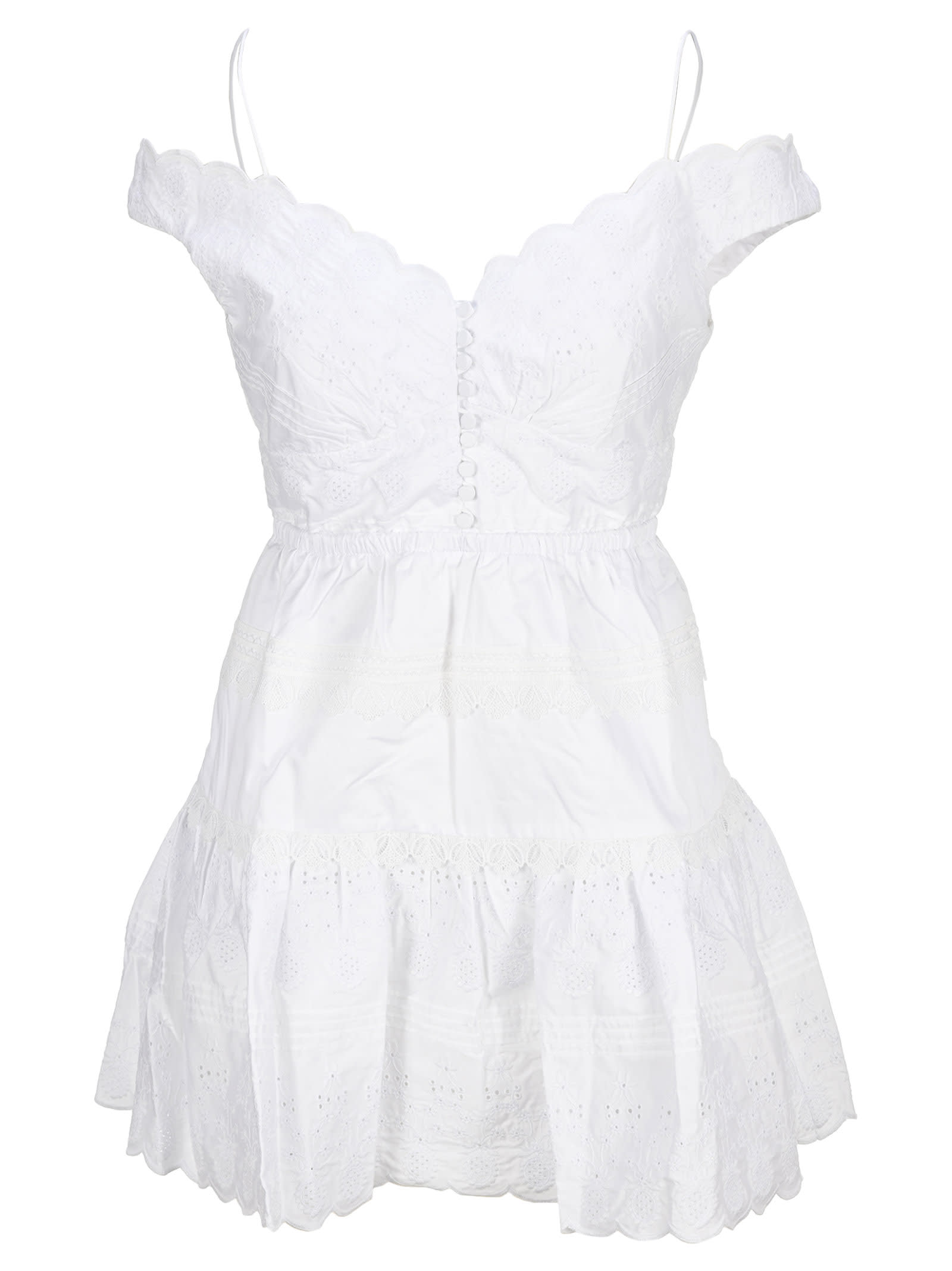 Self Portrait White Bow Detail Mini Dress | Coshio Online Shop