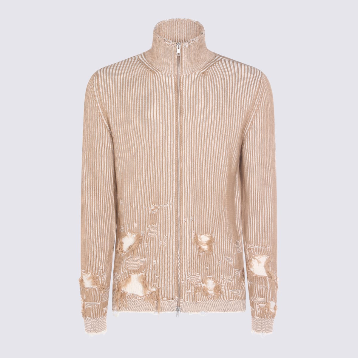 MM6 Maison Margiela Camel Chalk Cotton Sweater