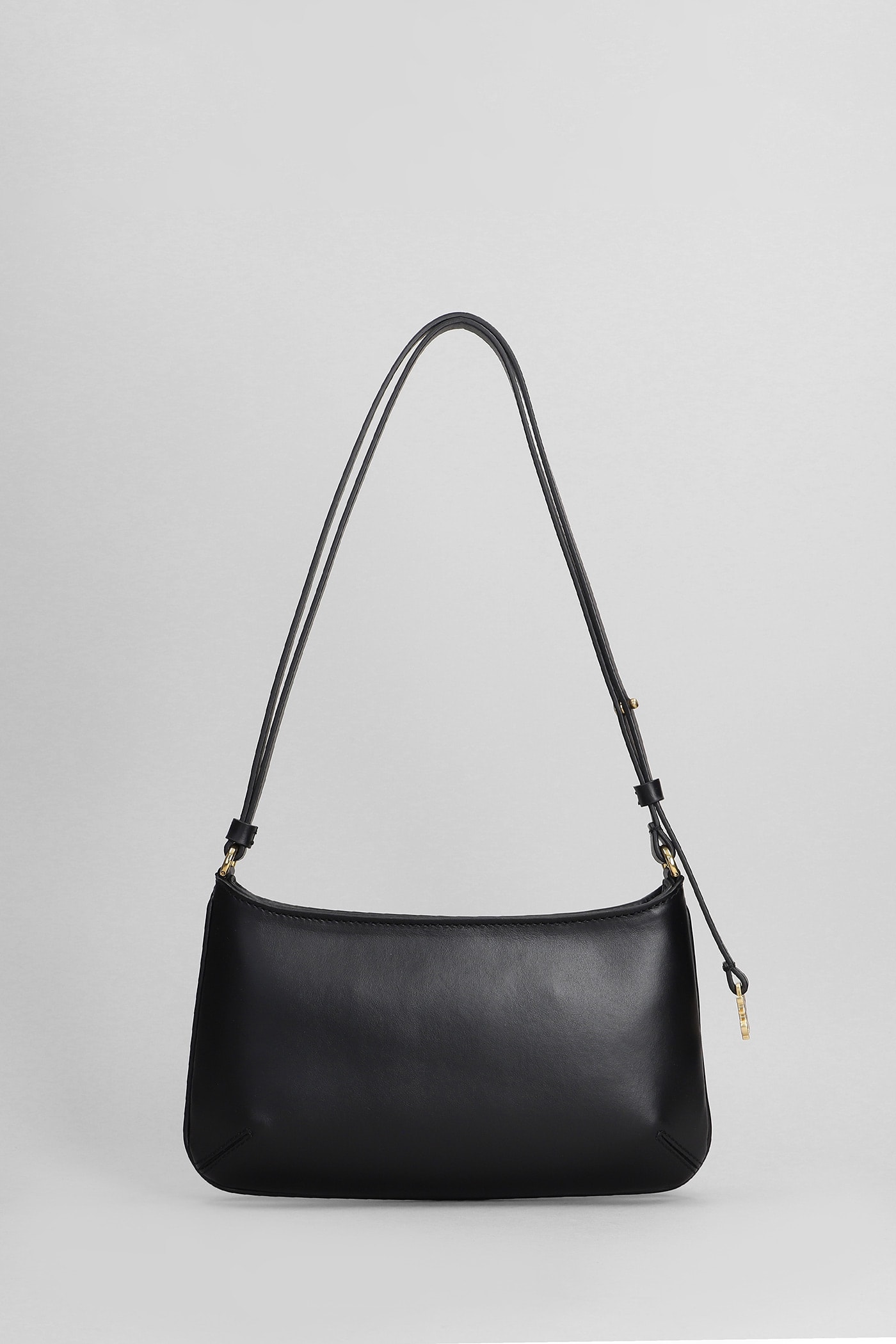 Shop Palm Angels Georgina Shoulder Bag In Black Leather