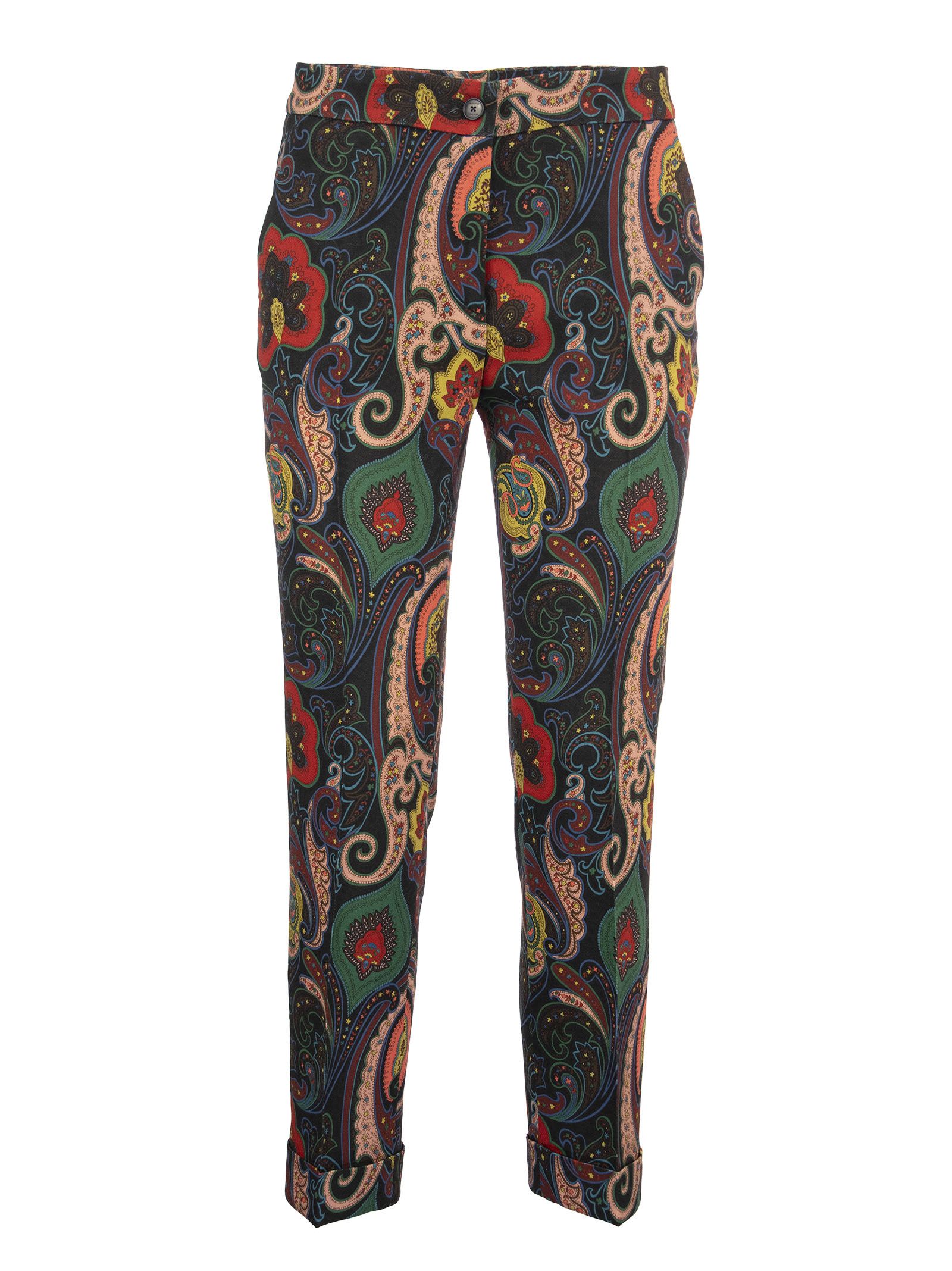Etro Paisley Patterned Wool Milano Trousers