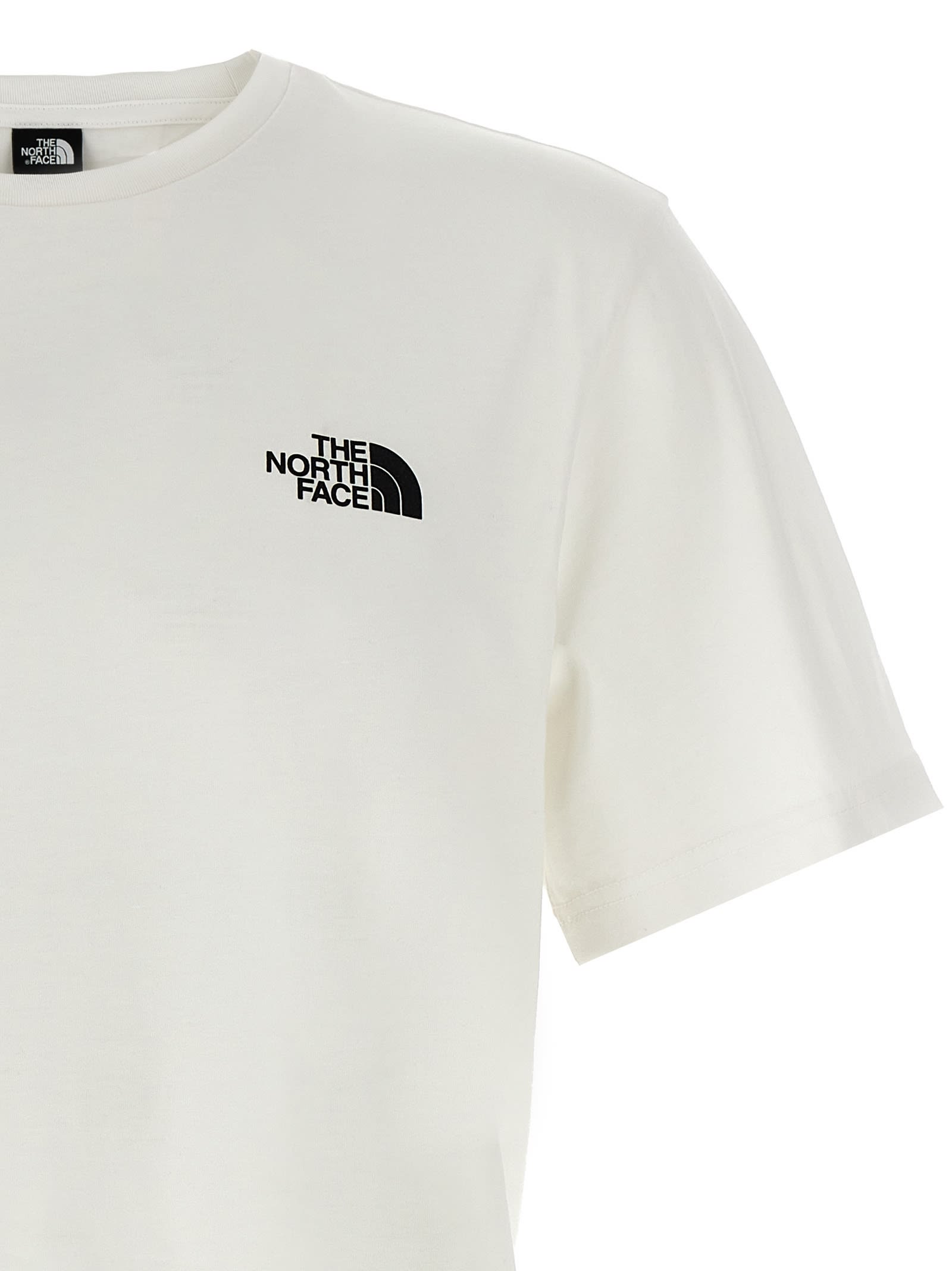 The North Face White T-shirt With Logo Printed On The Front And Back In Cotton Blend Man