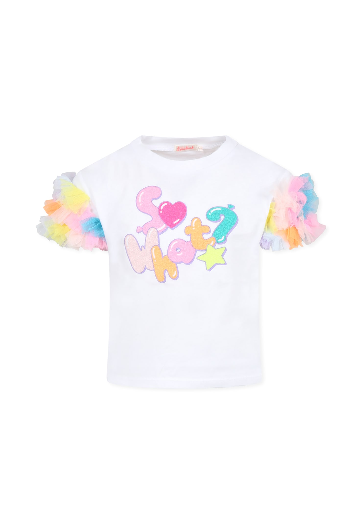 Billieblush White T-shirt For Girl With Writing In White