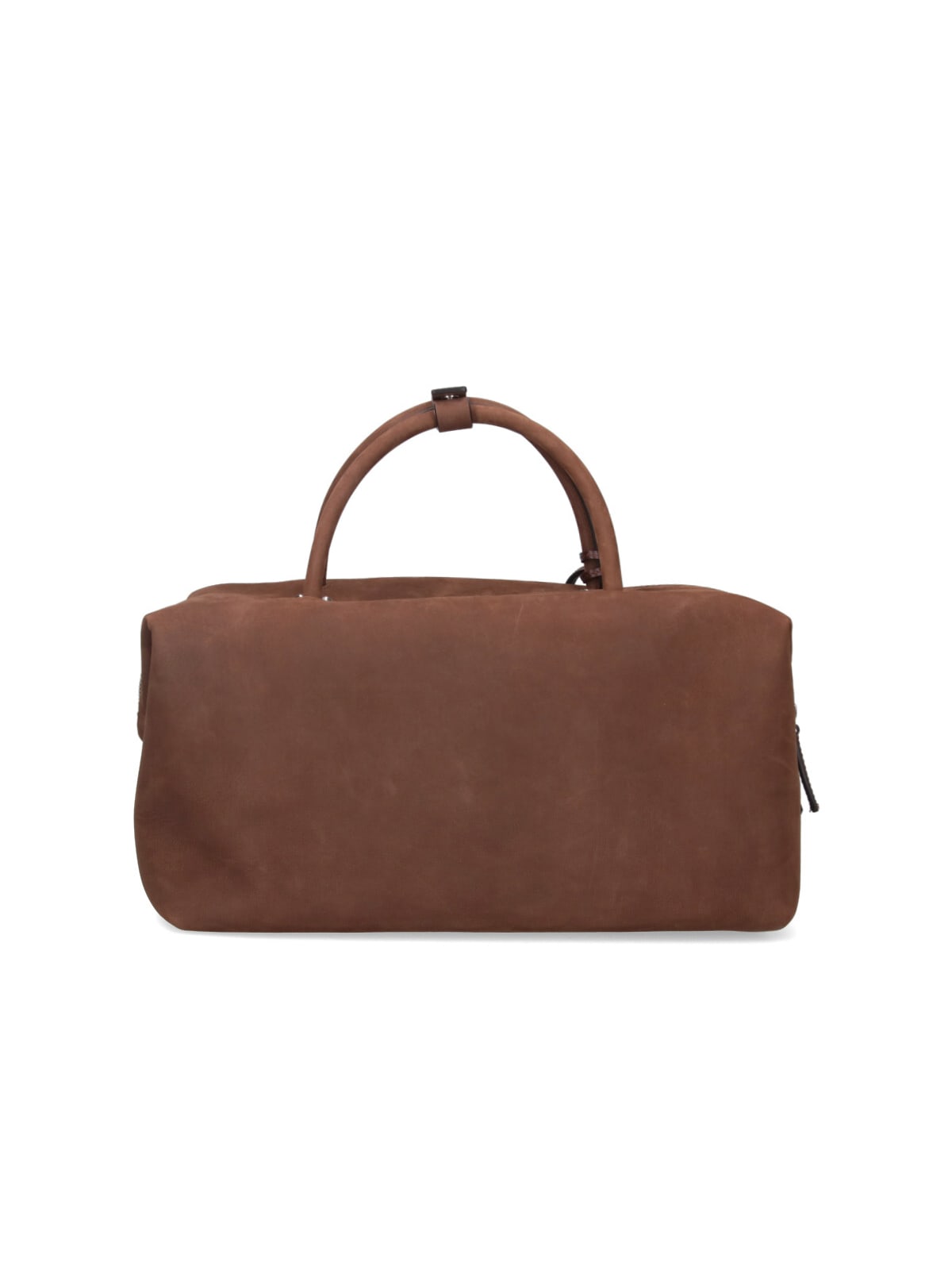 Max Mara Suede Holdall Medium Bag In Brown