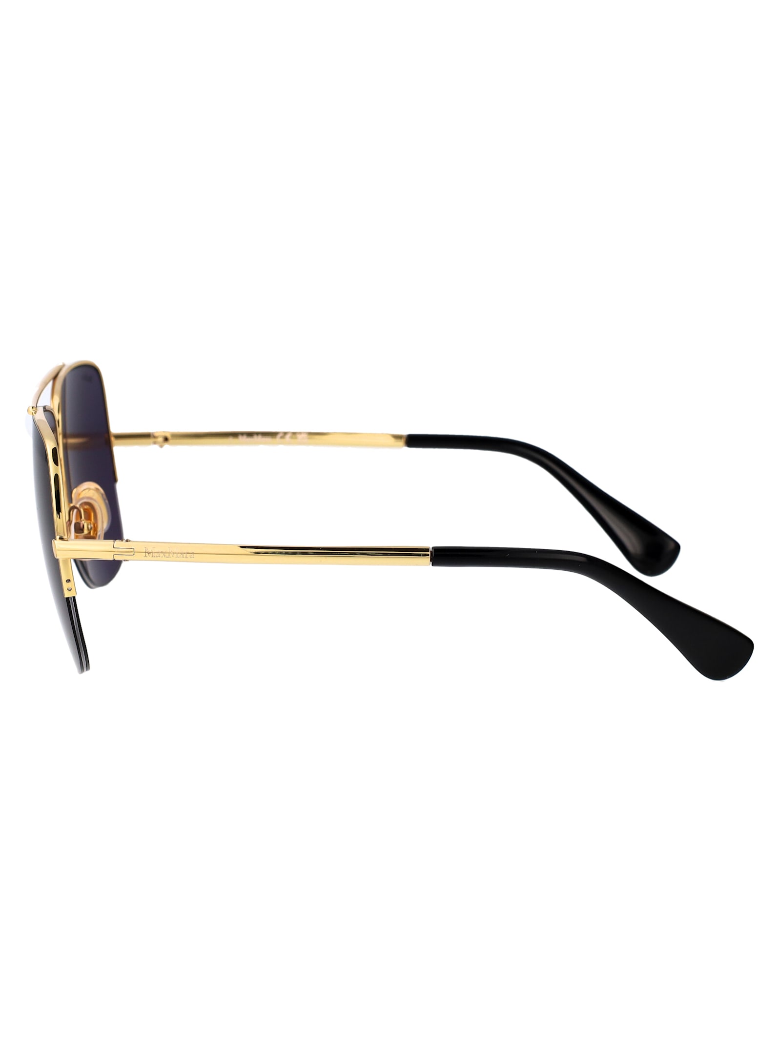 Shop Max Mara Mm0121/s Sunglasses In Gold Blue