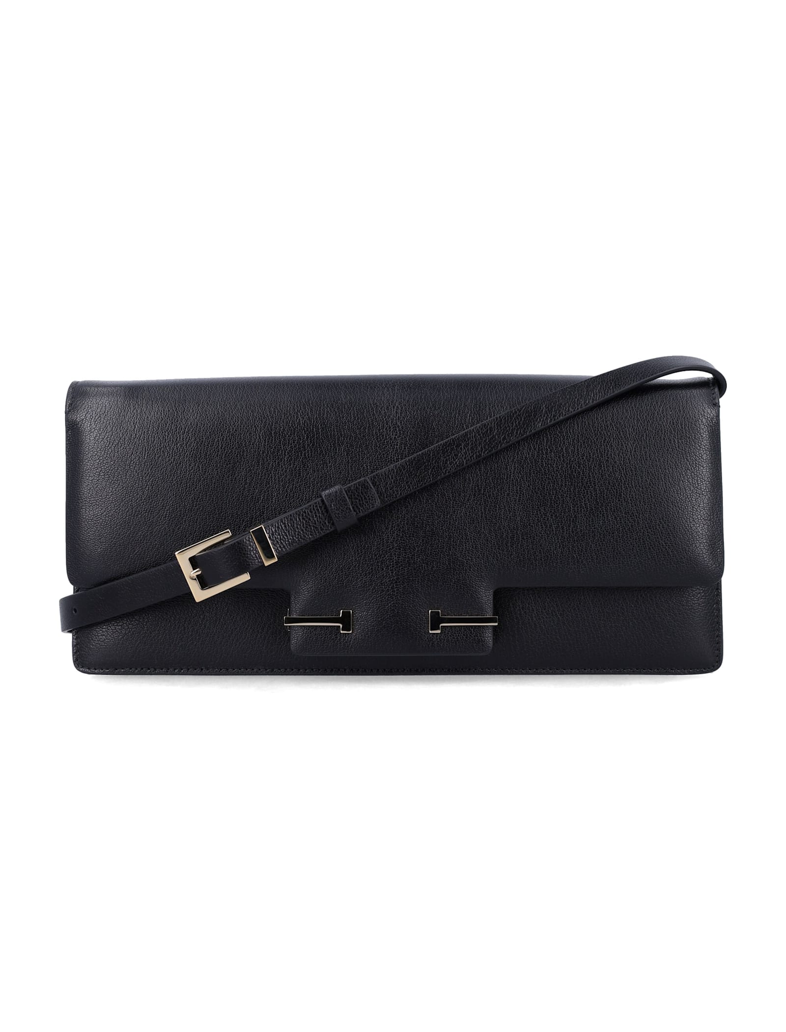 Tom Ford Double T Shoulder Bag In Black
