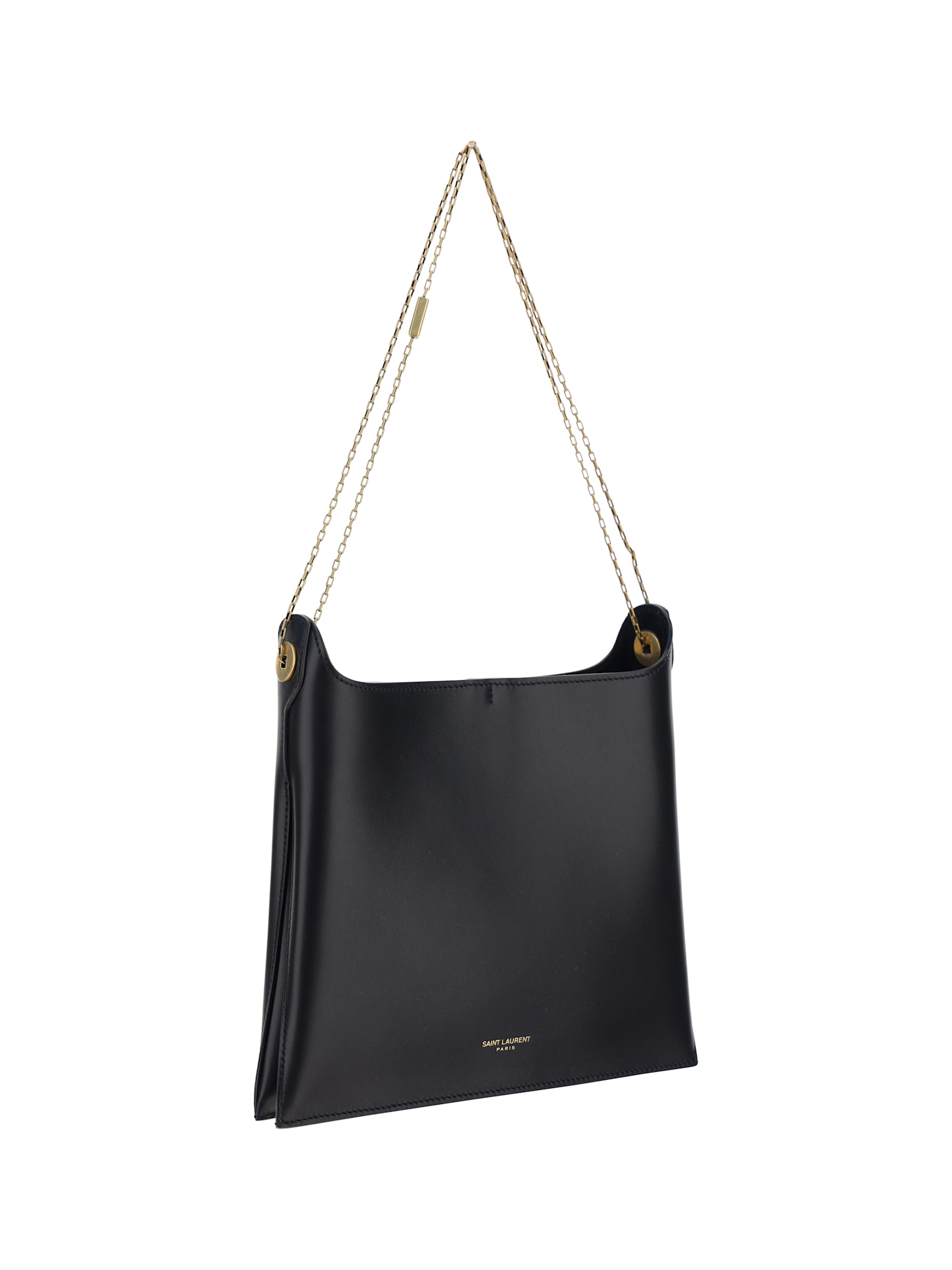 Shop Saint Laurent Chain Shoulder Bag In Nero