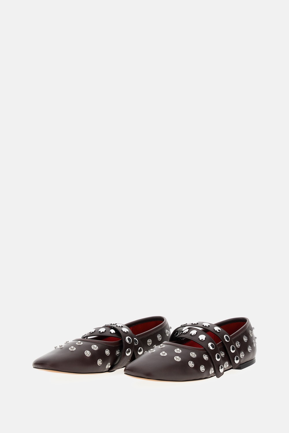 Stella Mccartney Dark Brown Leather Ballet Flats