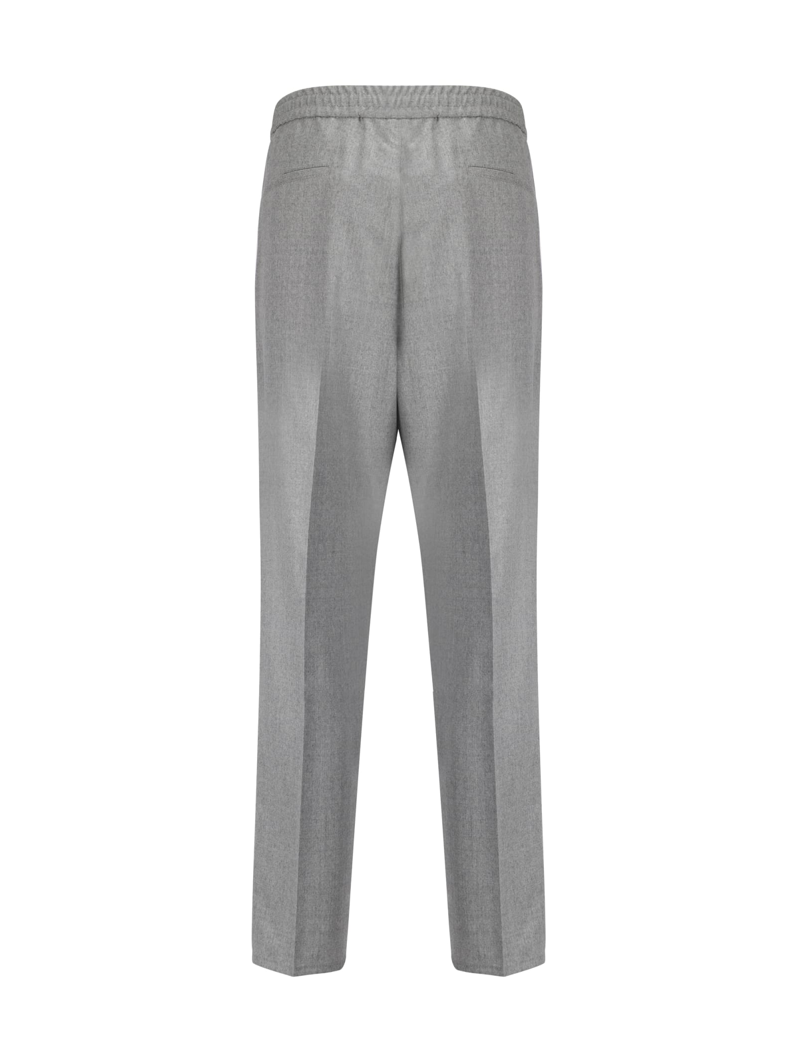 Shop Brunello Cucinelli Pants In Grigio Perla