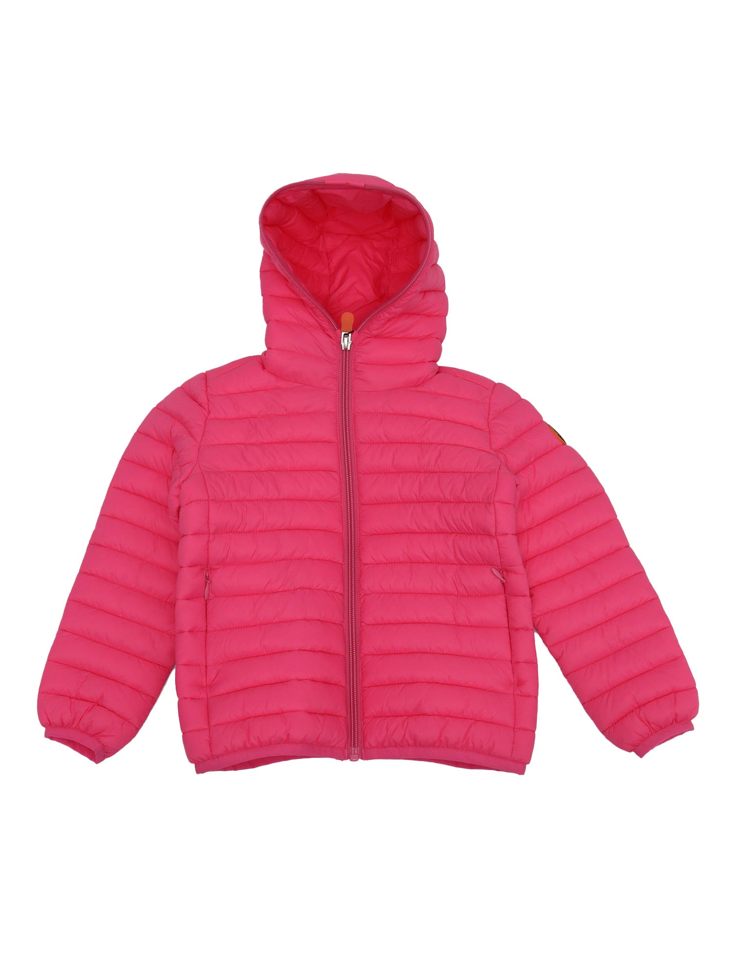 Save The Duck Hooded Quilted Jacket In Pink