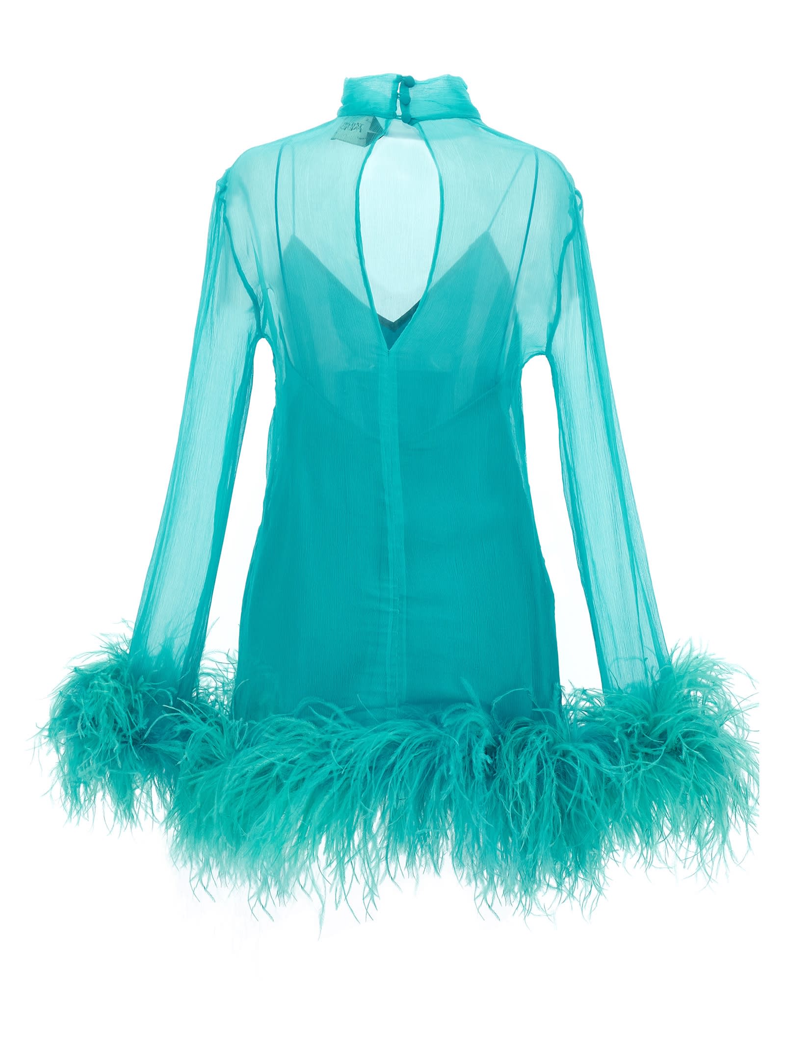 Shop Taller Marmo Gina Spirito Dress In Clear Blue