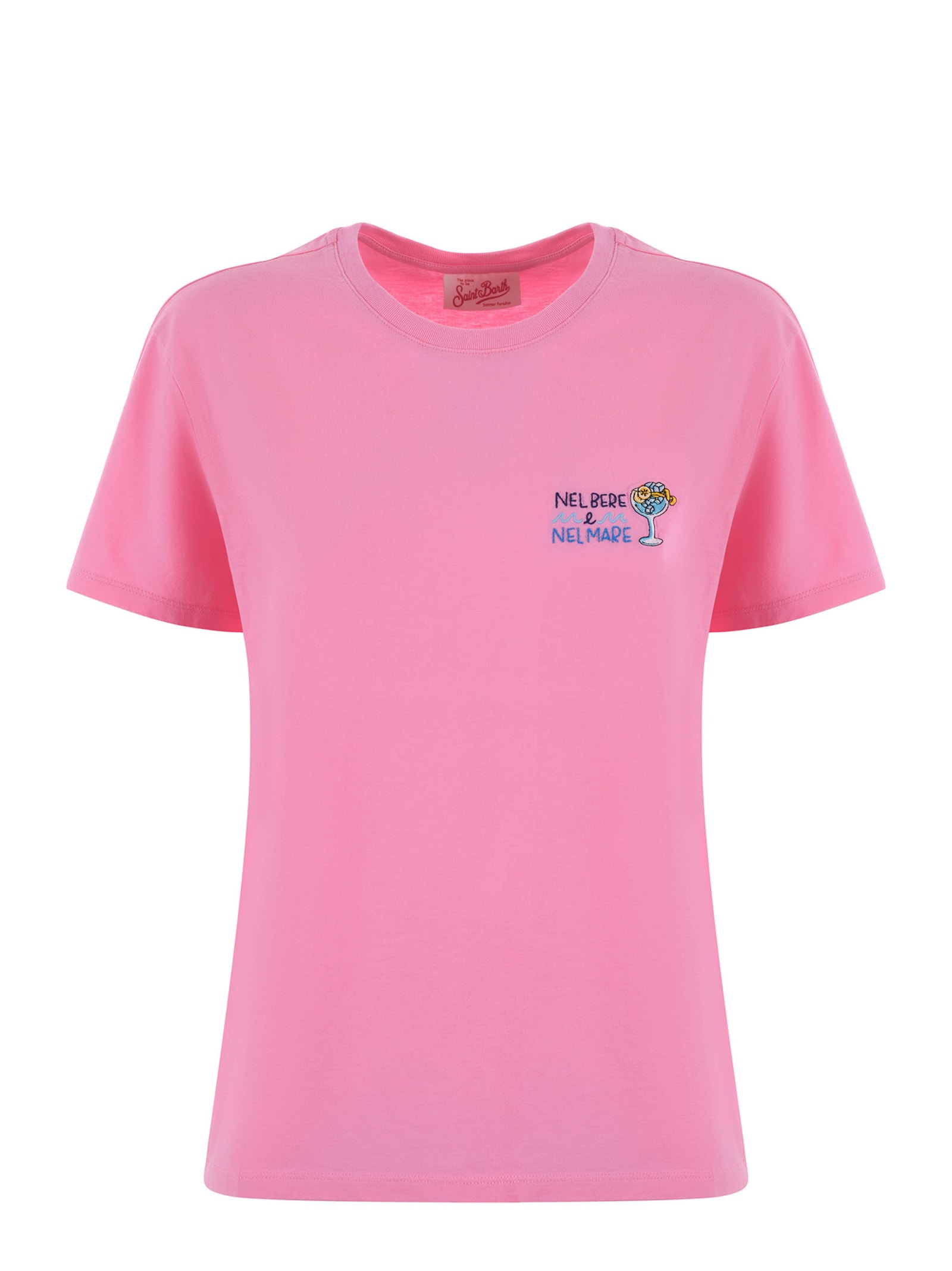 Shop Mc2 Saint Barth T-shirt  In Cotone Disponibile Store Scafati In Rosa