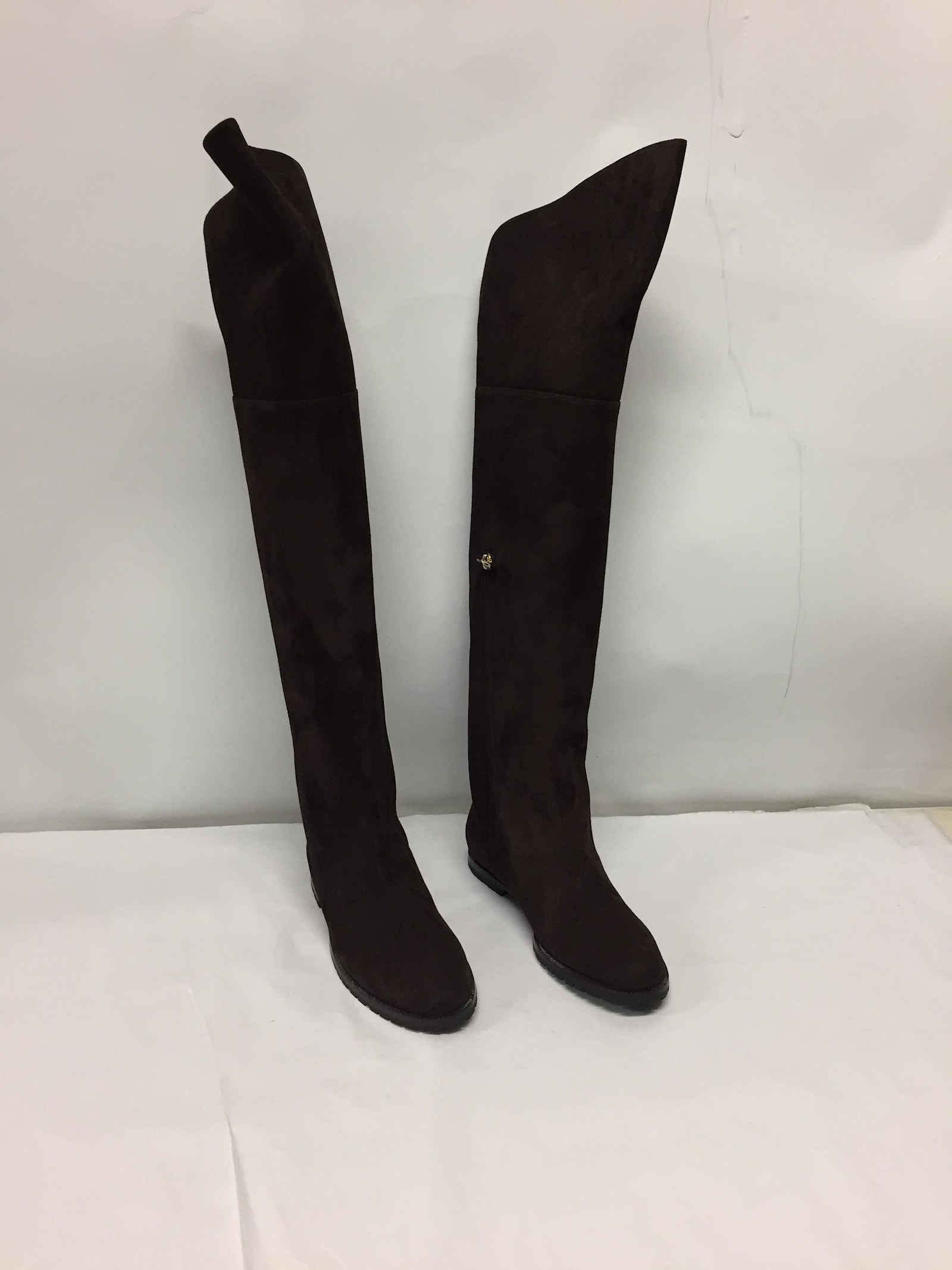 Stefania Stretch Suede Over The Knee Boots