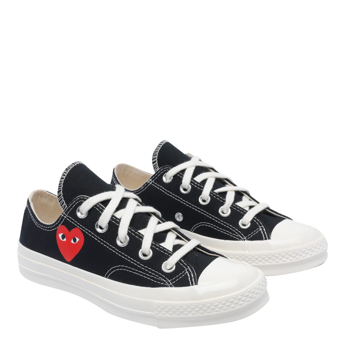 Comme Des Garçons Play Chuck Taylor Sneakers In Black