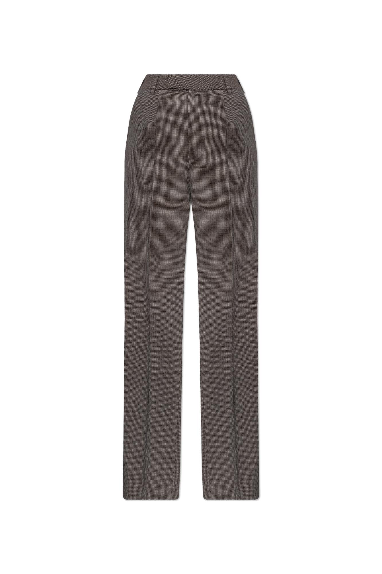 Mm6 Maison Margiela Creased Trousers In Brown