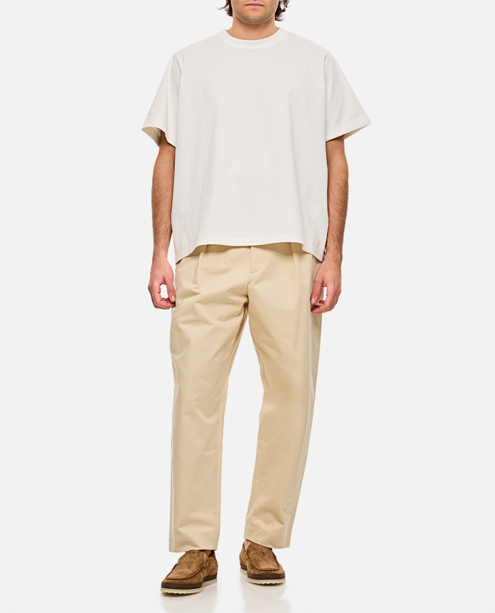 Shop Marni Cropped Pants In Beige