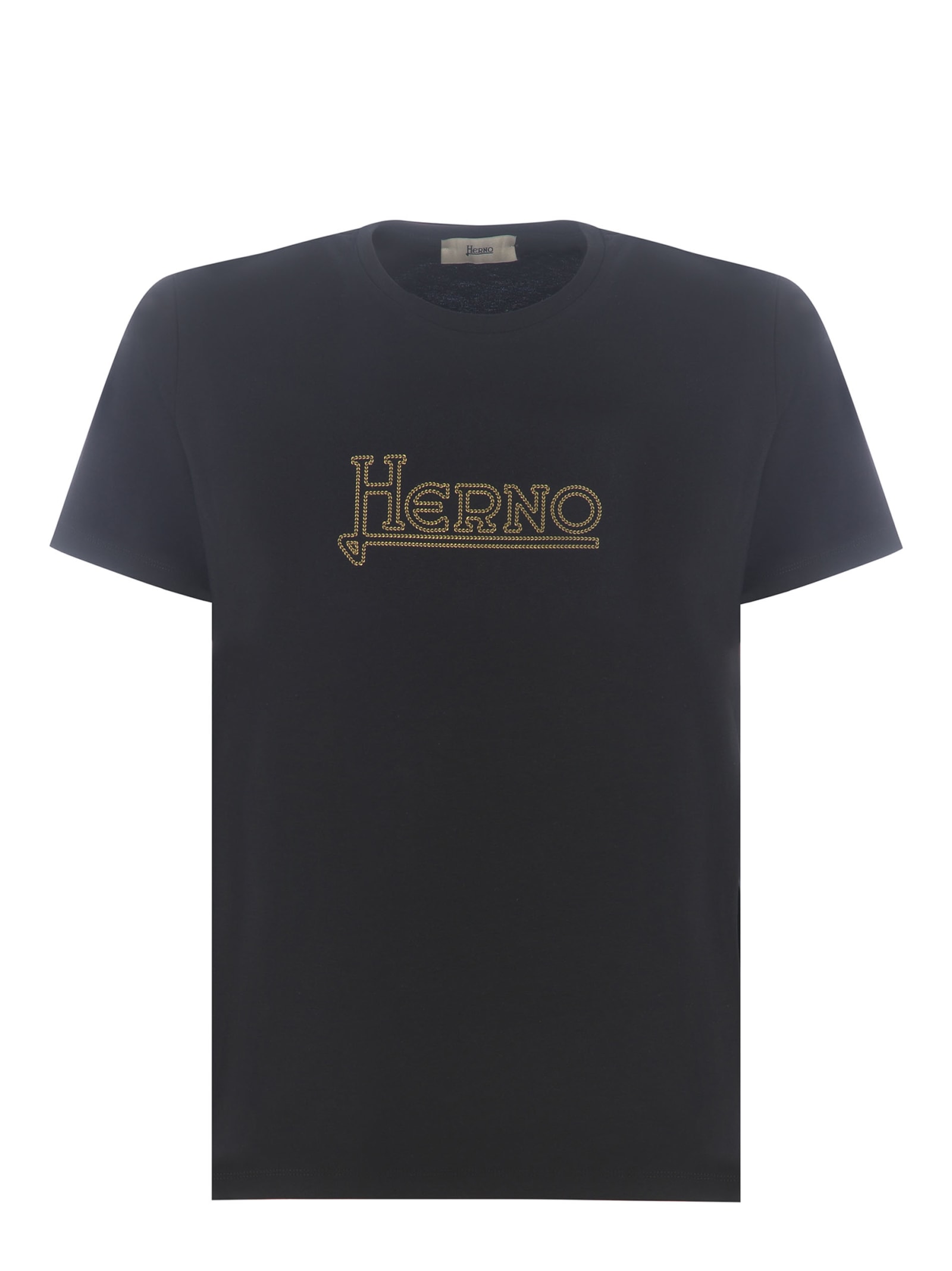 T-shirt Herno chain In Cotone