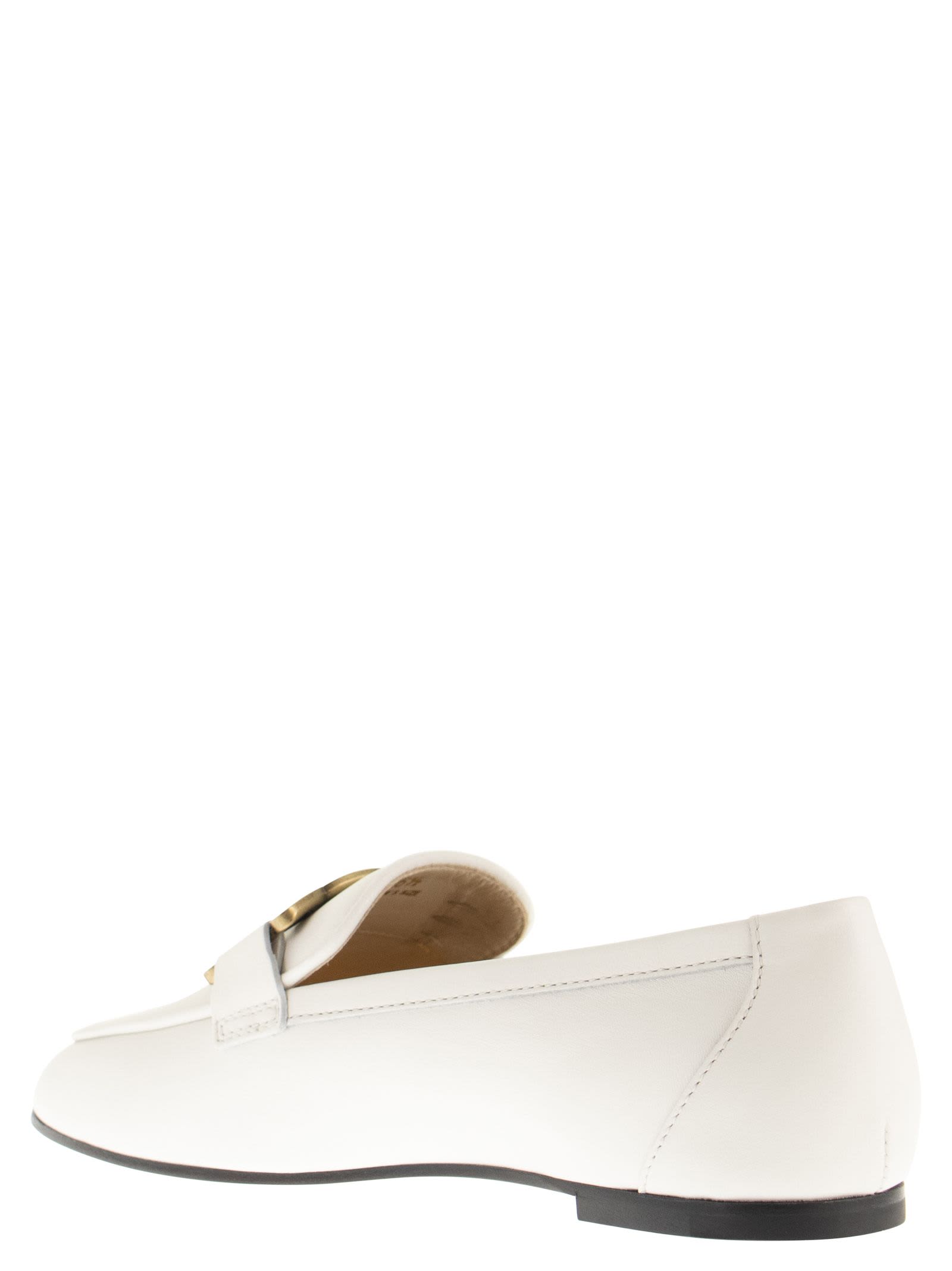 Shop Tod's Kate Leather Loafer In White
