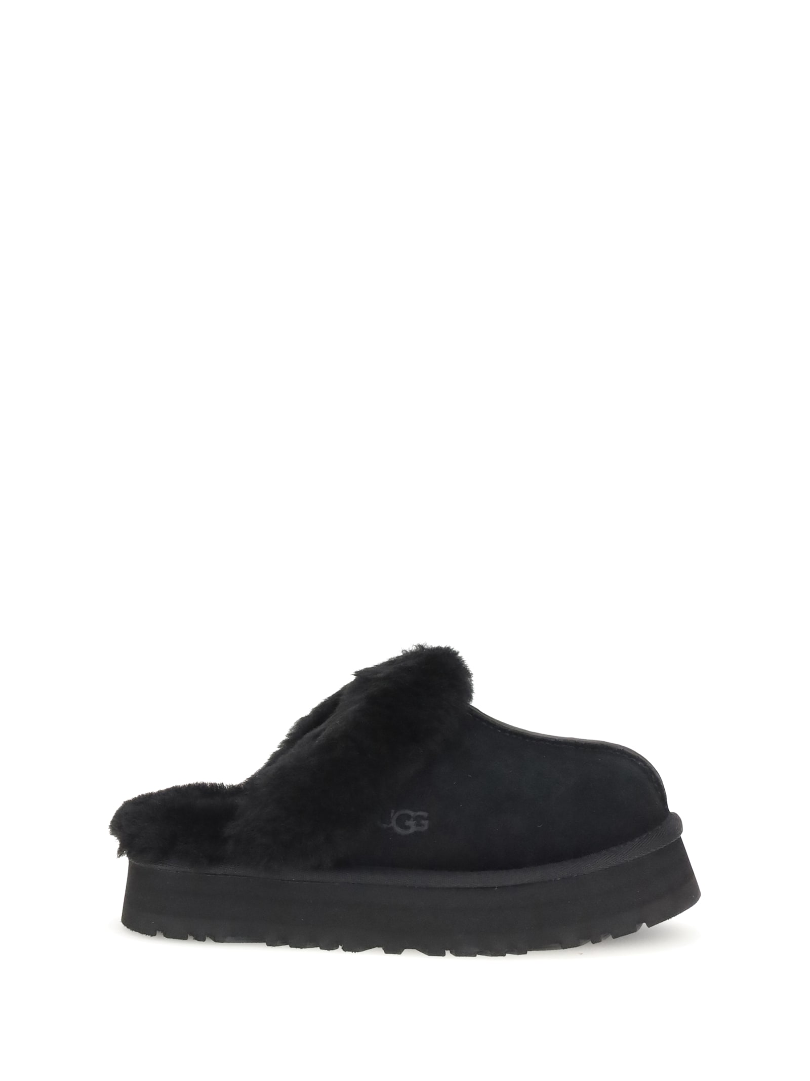 Ugg Black Disquette Slippers In Black