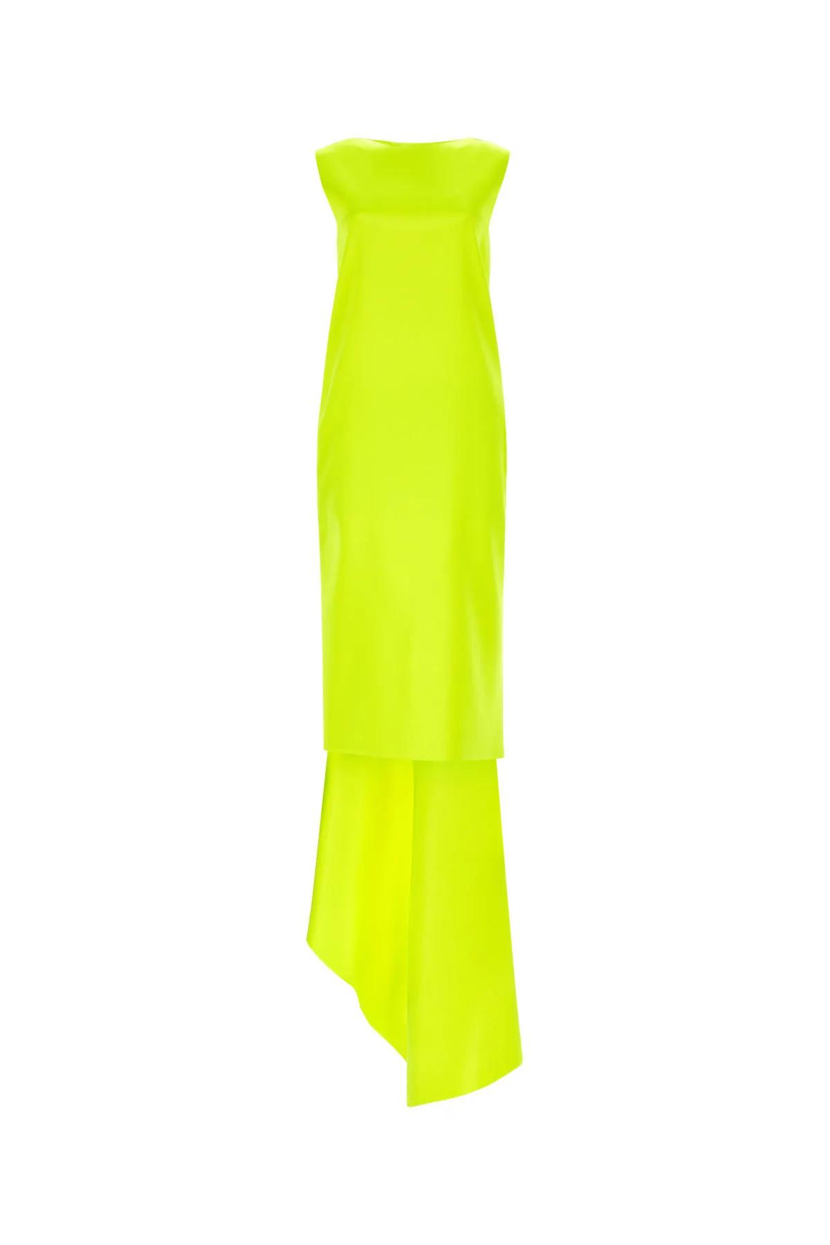 Shop Sportmax Fluo Yellow Aedi Dress
