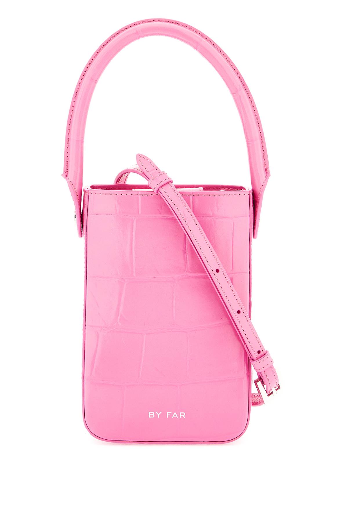 Shop By Far Note Handbag In Lipstick (pink)