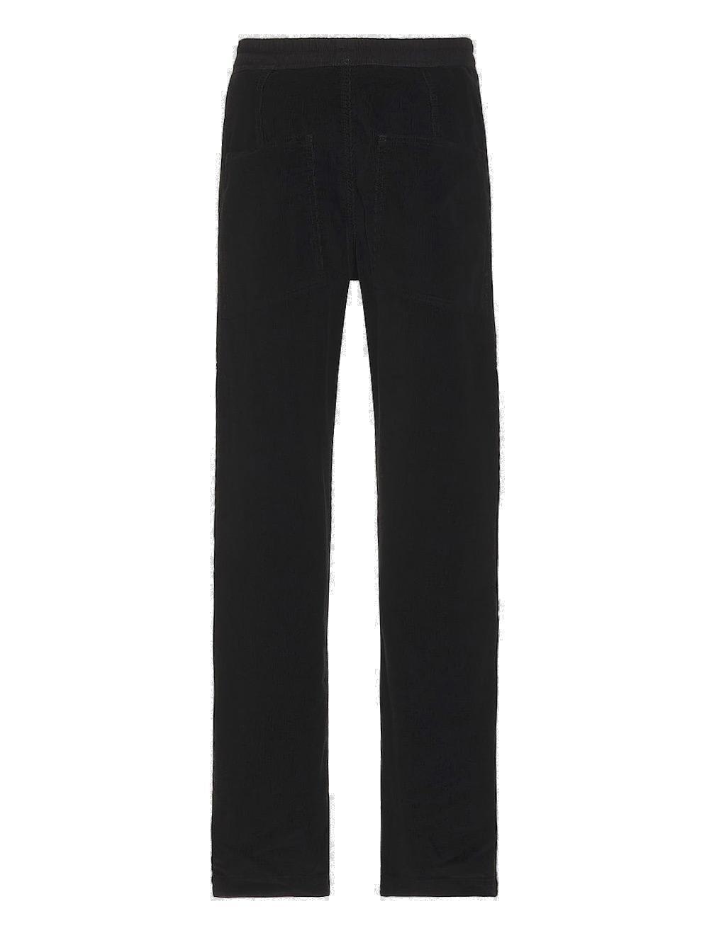 Saint Laurent Drawstring Straight Leg Trousers In Black