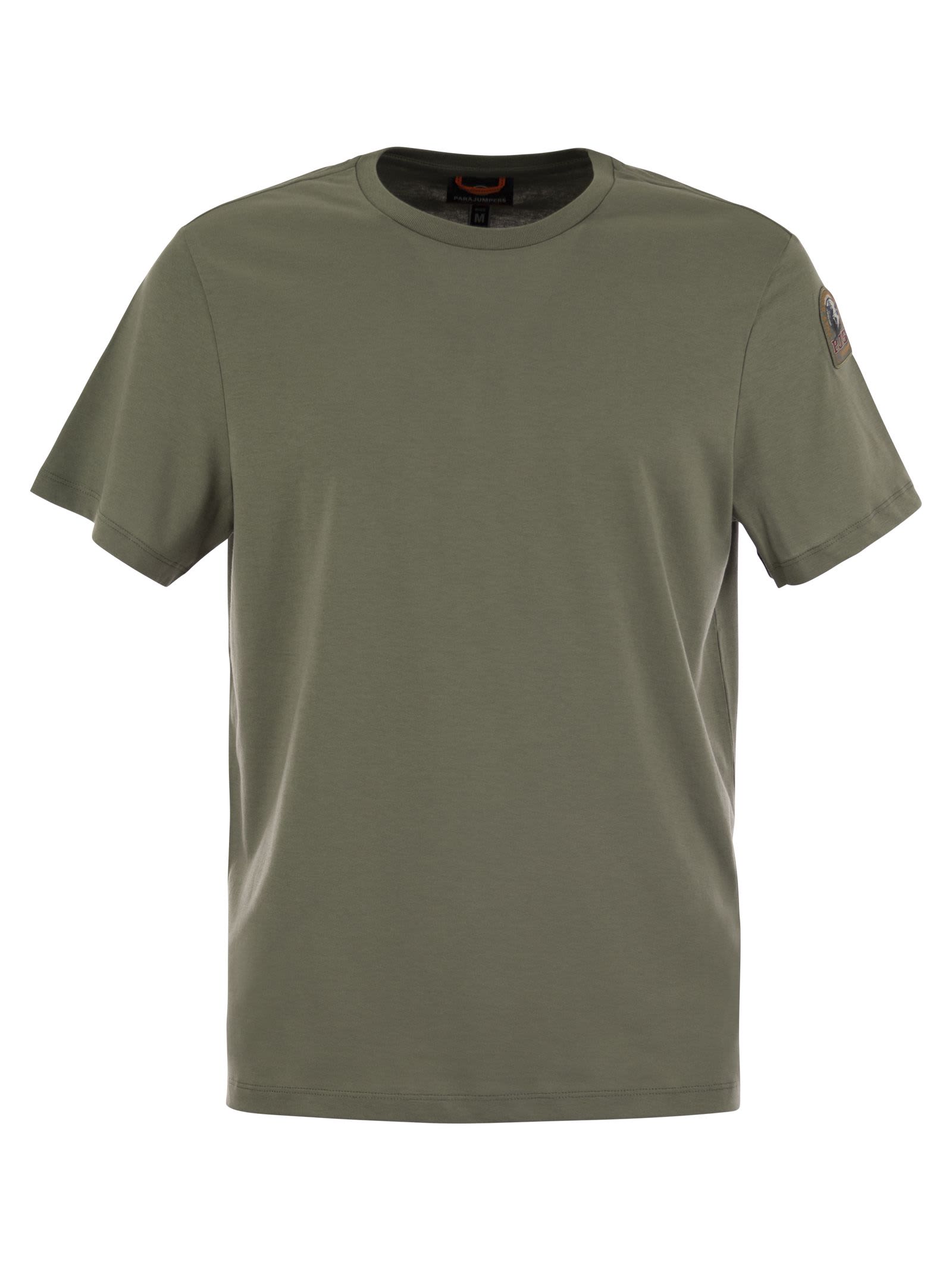 Shop Parajumpers Shispare Tee - Cotton Jersey T-shirt In Military Green