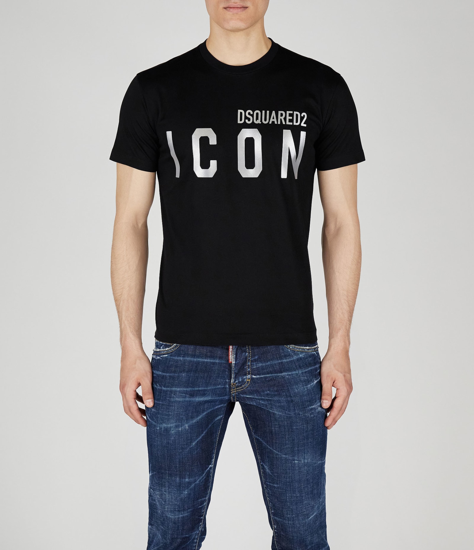 Shop Dsquared2 T-shirts In Black-silver