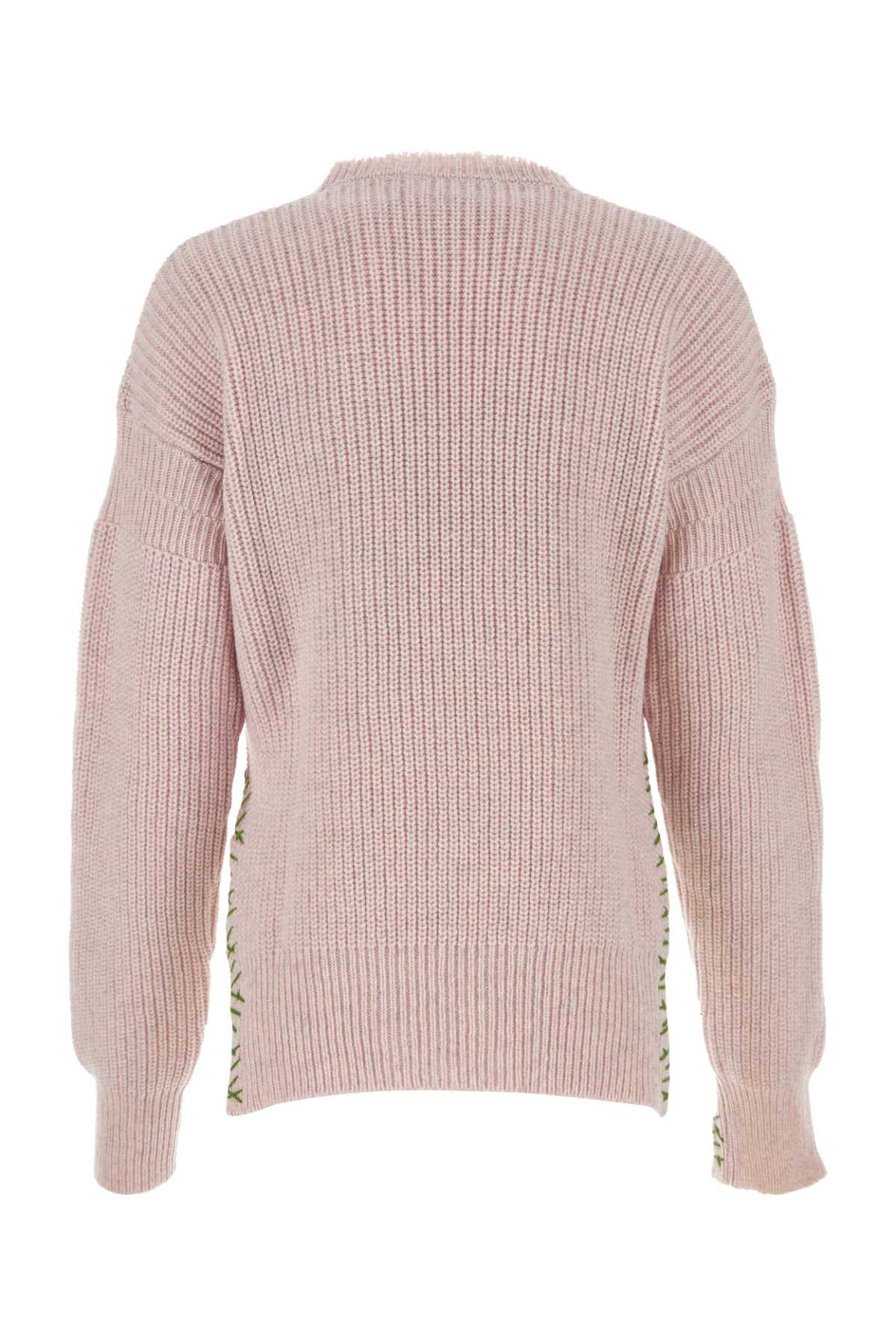 Marni Pastel Pink Wool Sweater In Azalea