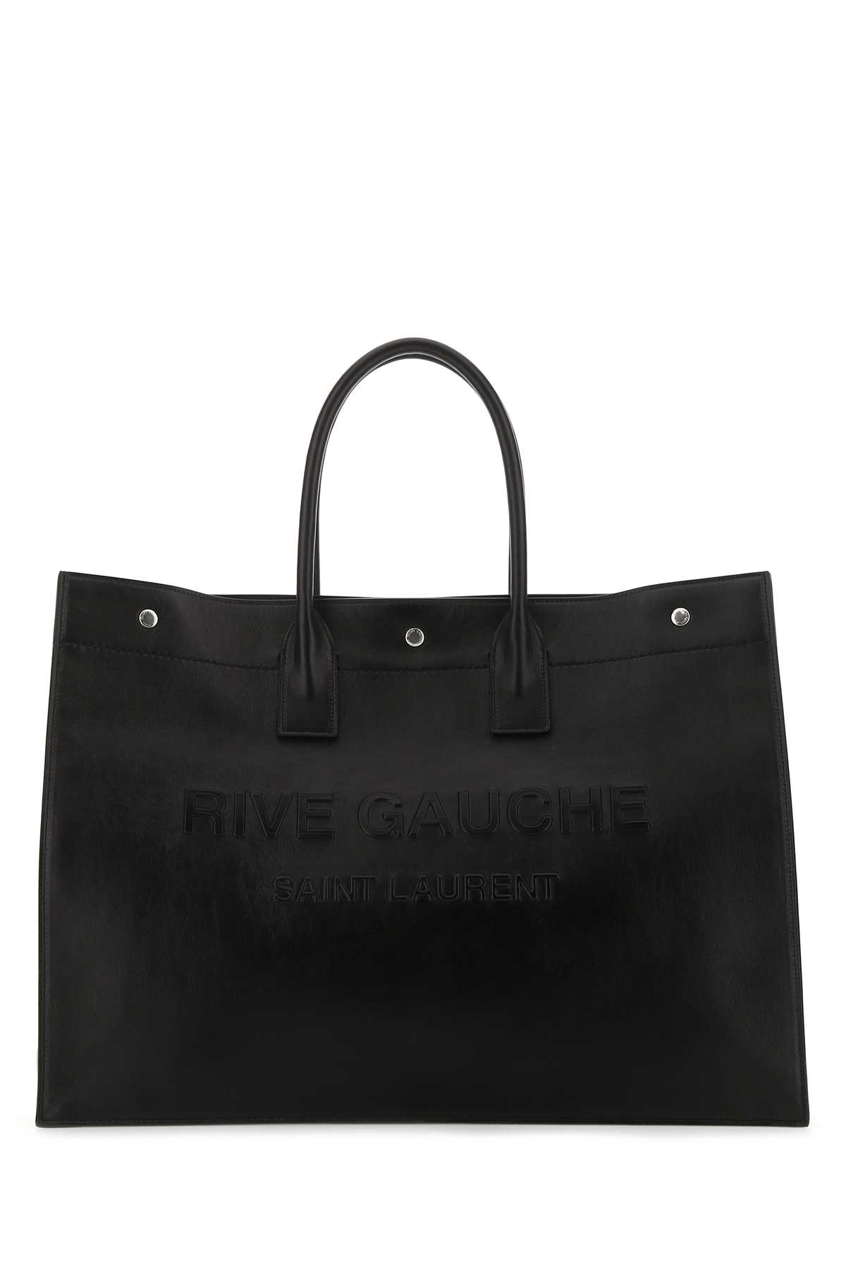 Shop Saint Laurent Black Nappa Leather Handbag In 1000