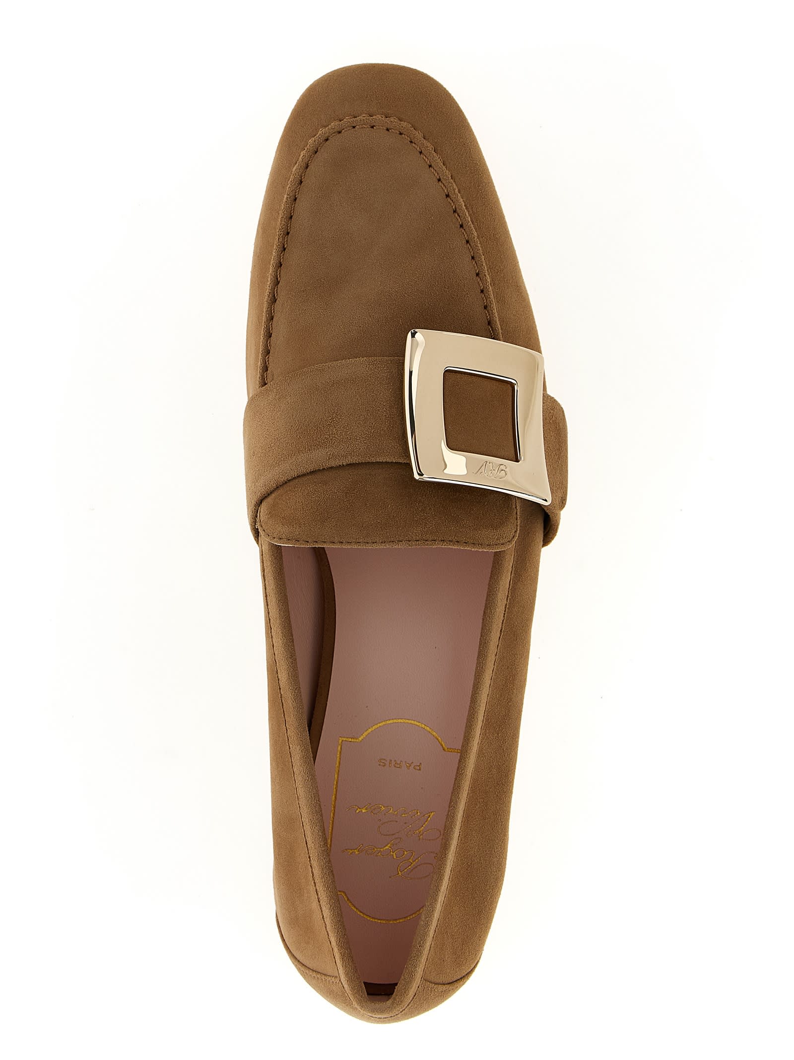 Roger Vivier Buckle Suede Finish Loafers