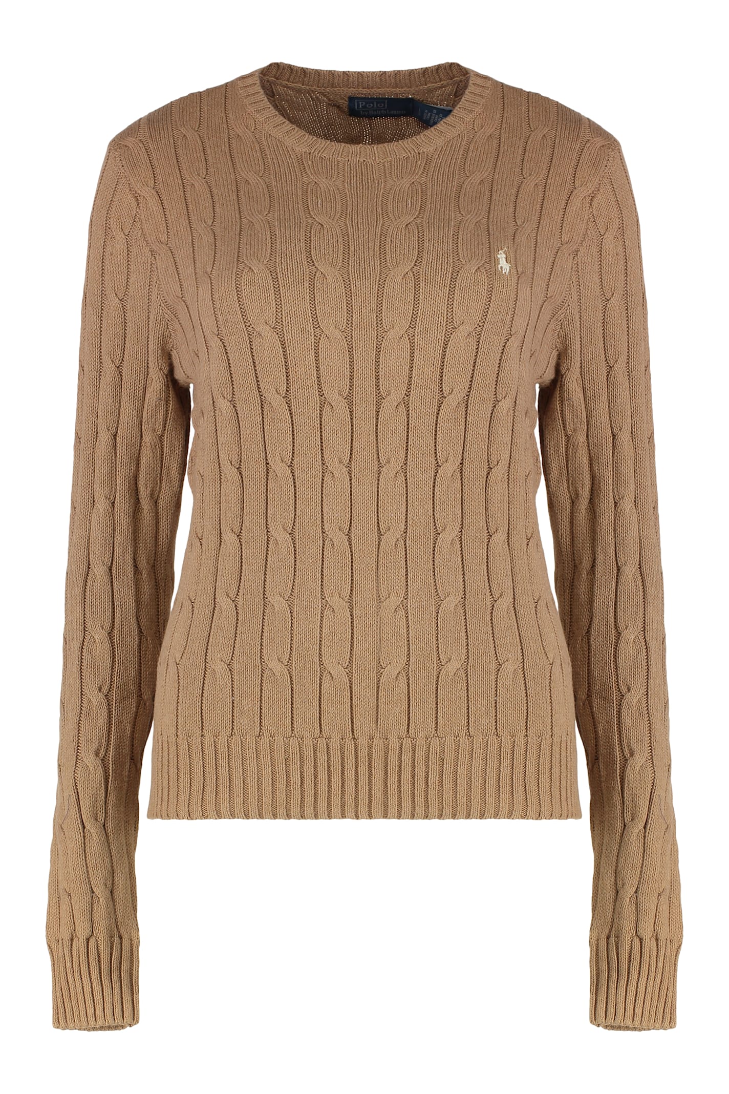 Polo Ralph Lauren Sweater In Cable Knit In Brown