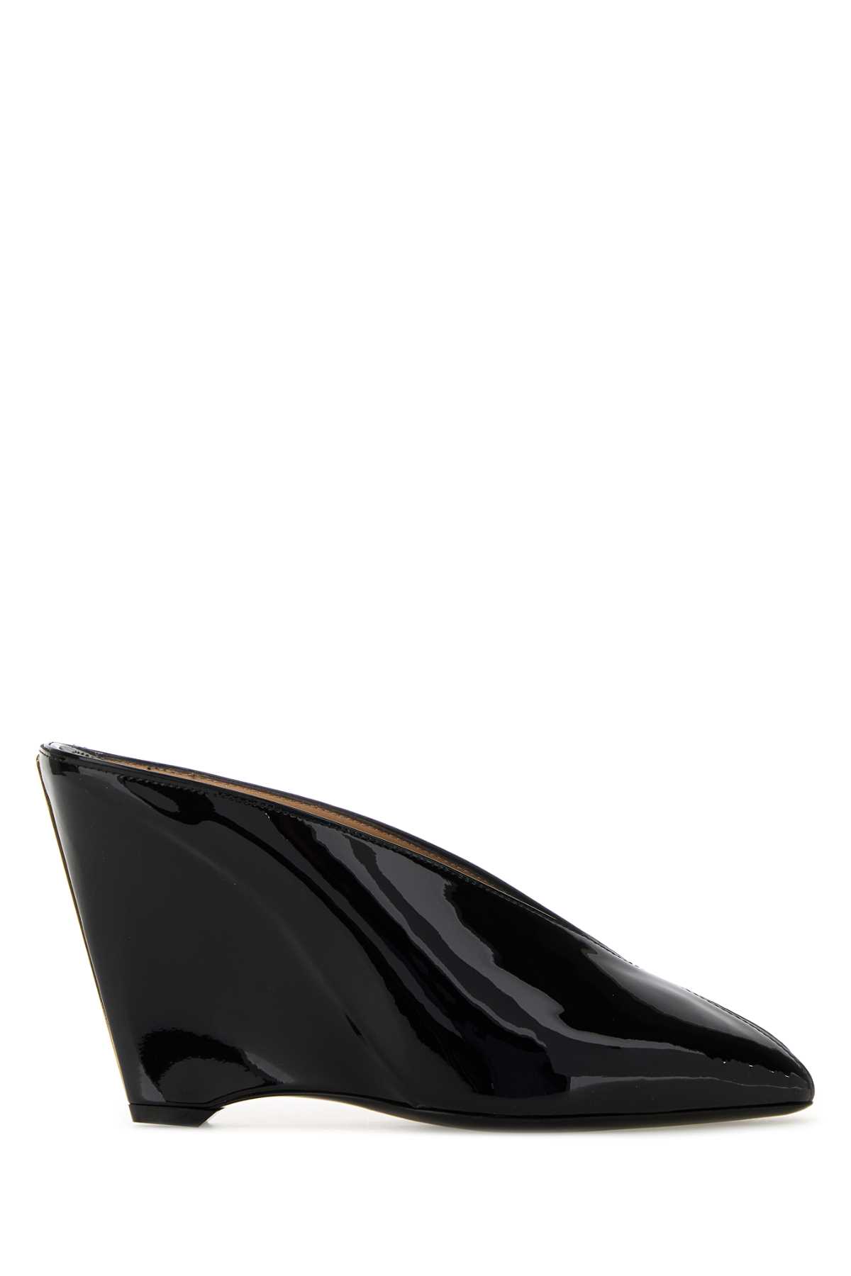 Ferragamo Black Leather Alicia 95 Mules In Black