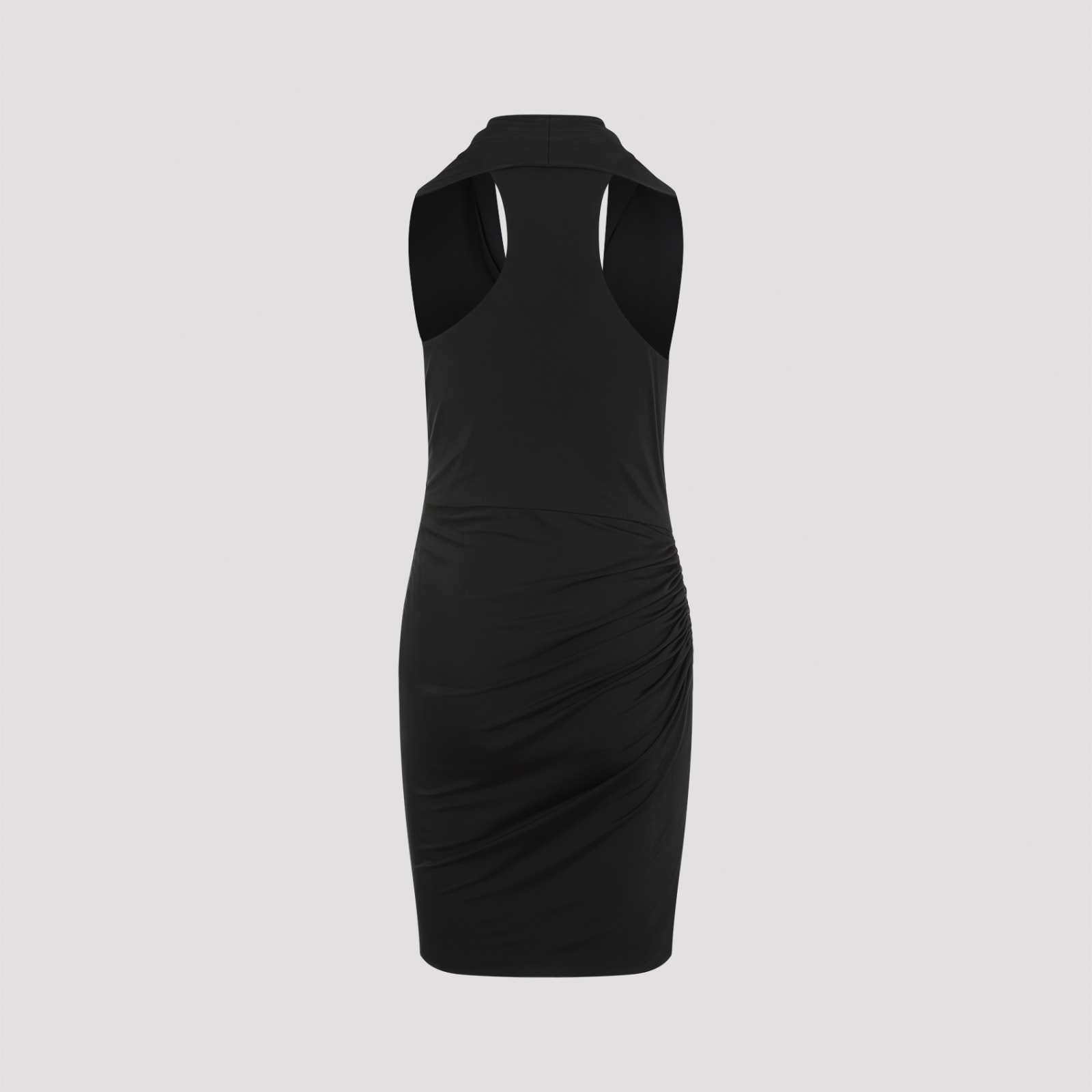 Shop Tom Ford Draped Cocktail Mini Dress In Black