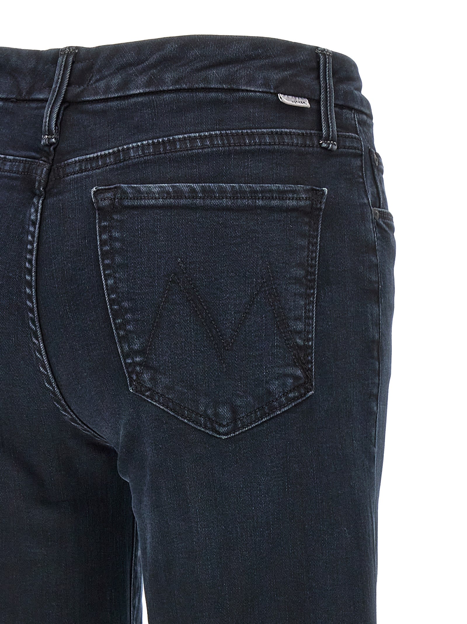 Shop Mother The Roller Fray Jeans In Black