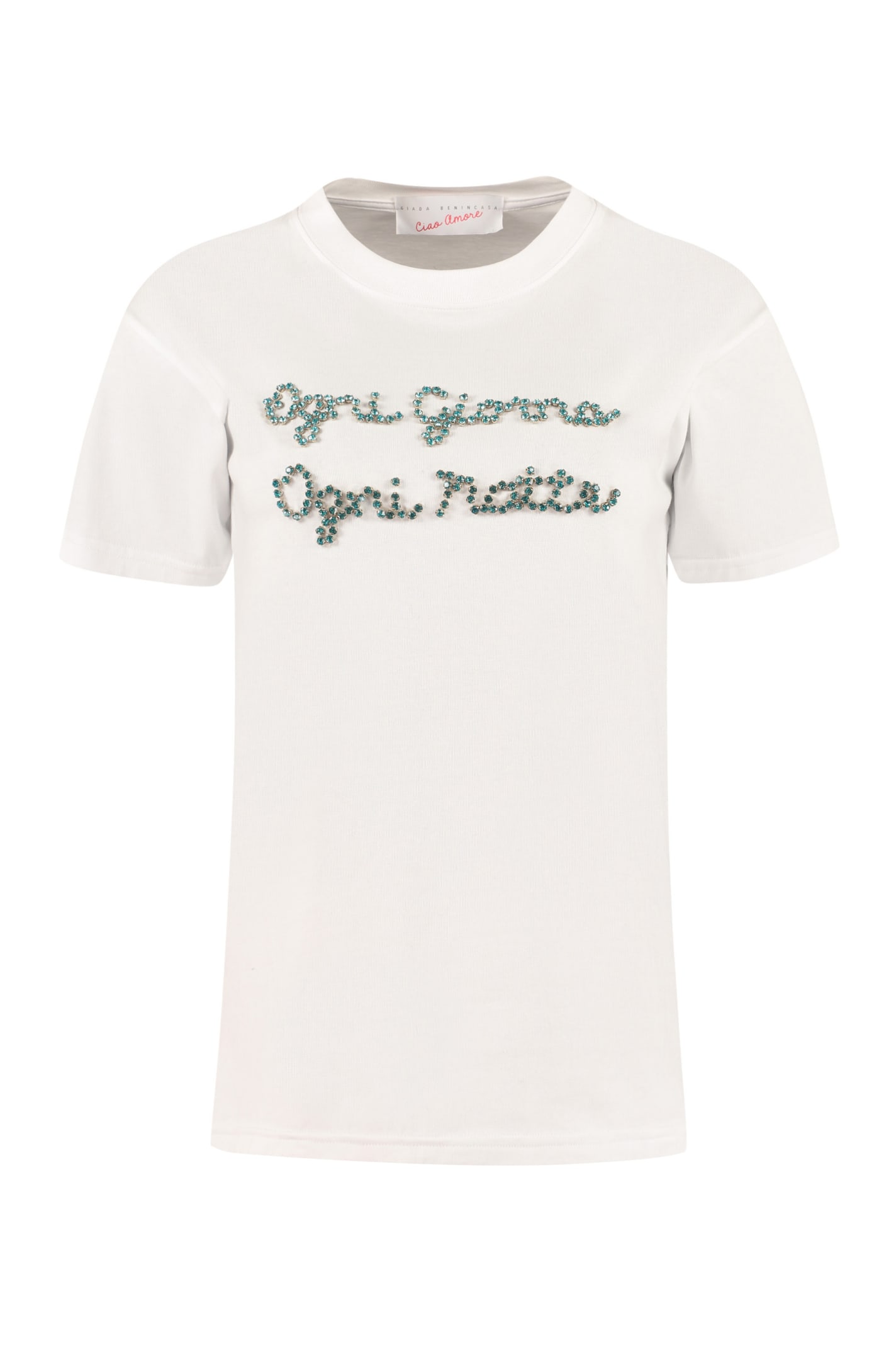 Giada Benincasa Embellished Cotton T-shirt