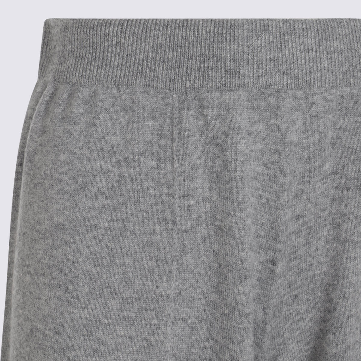 Fabiana Filippi Woolen Fabric Straight Leg Trousers With Elastic Waistband In Gray