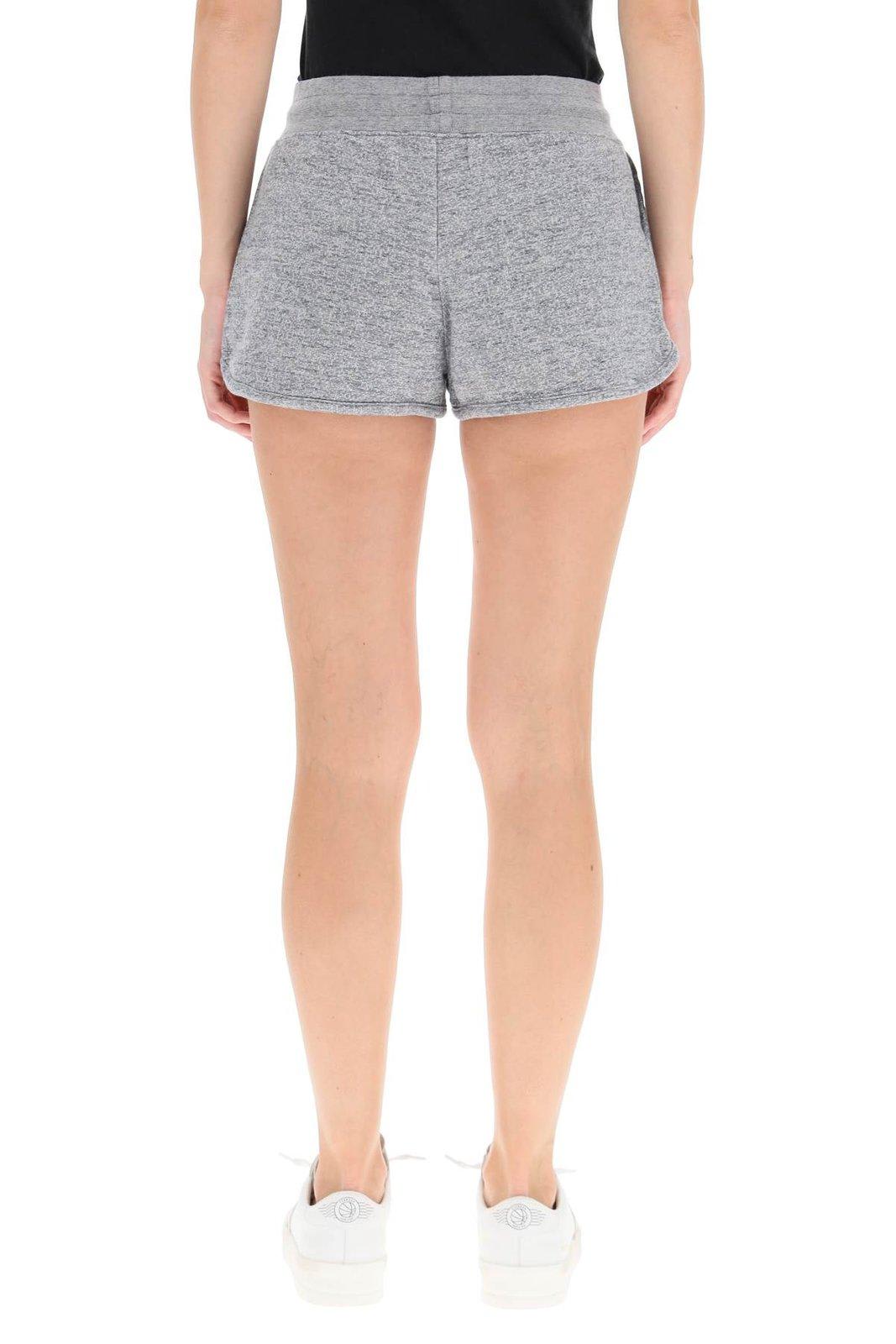 Shop Golden Goose Star Embroidered Shorts In Grey