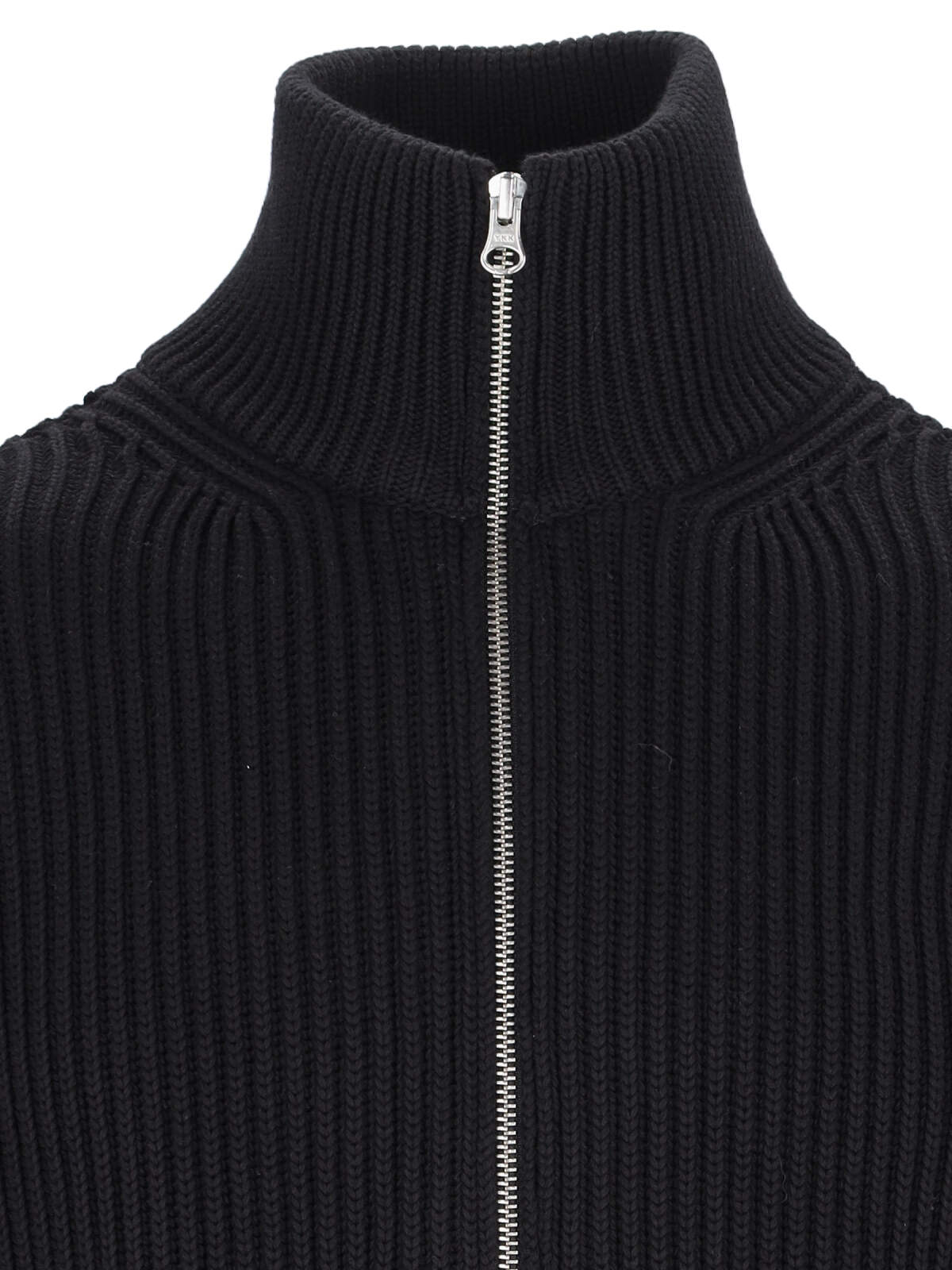 Shop Mm6 Maison Margiela Zip Sweater In Kaki